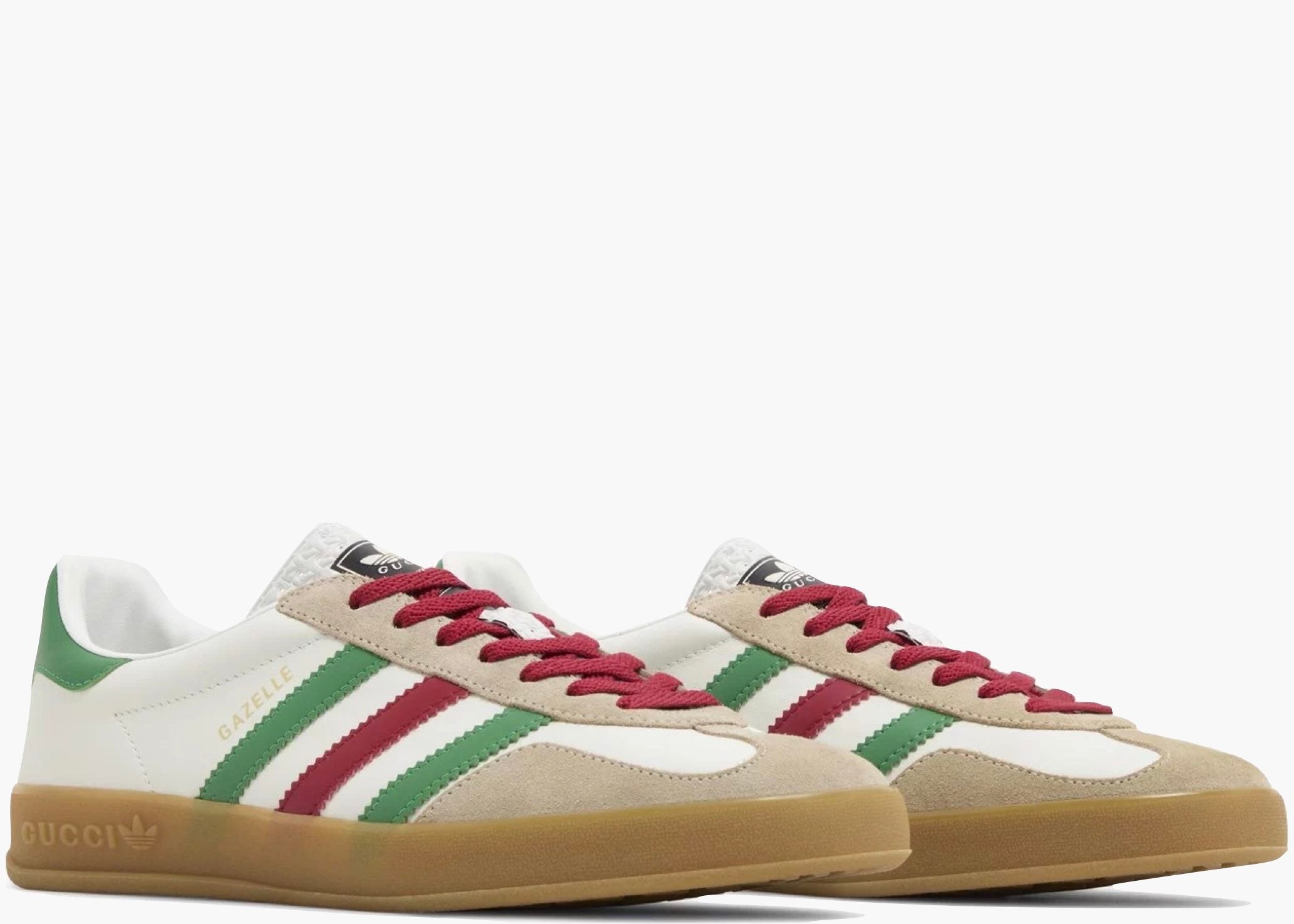 Adidas x Gucci Gazelle White Green Red  726487 AAA43 9547 Hype Clothinga Limited Edition