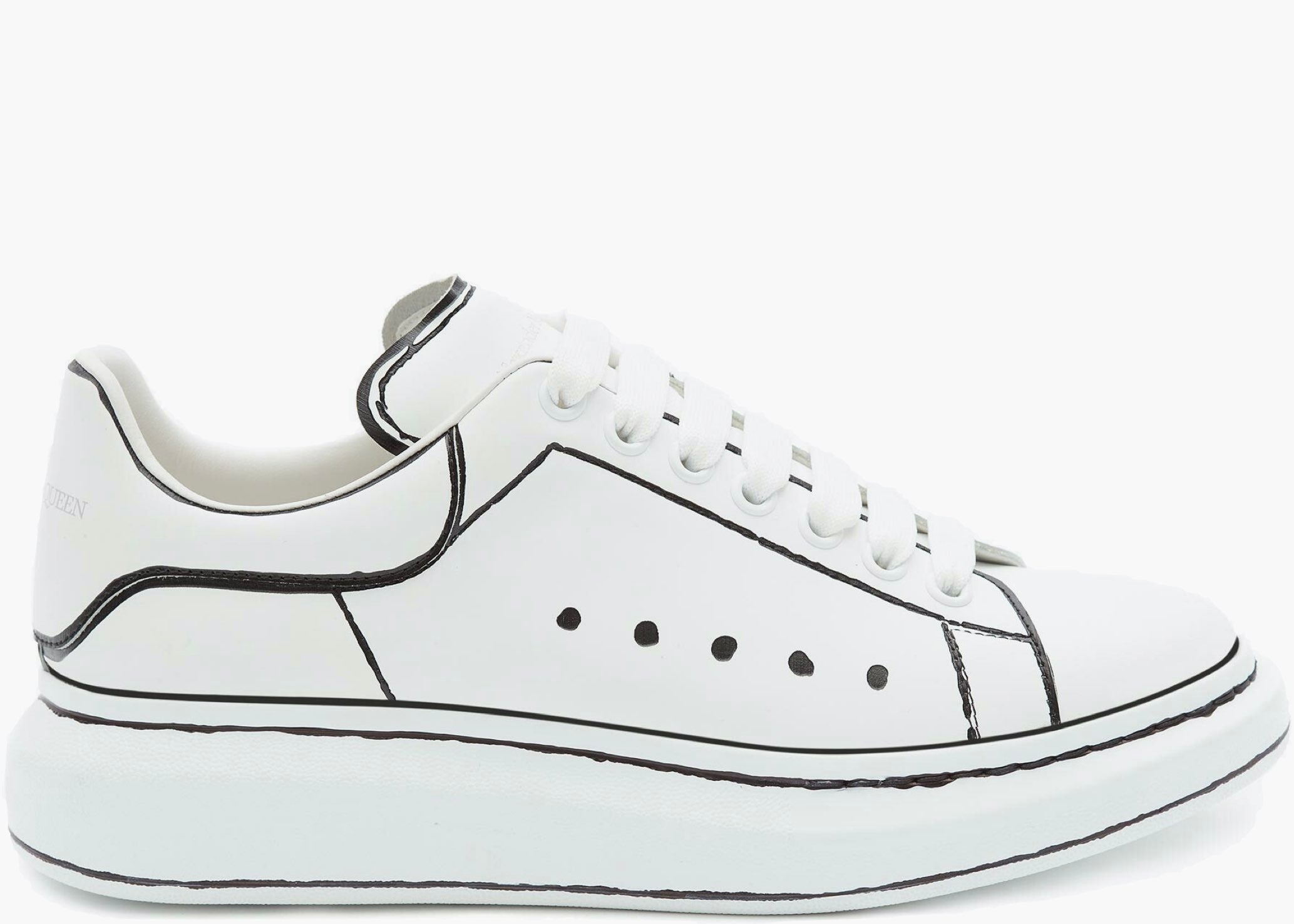 Alexander McQueen Oversized White Black Outline
