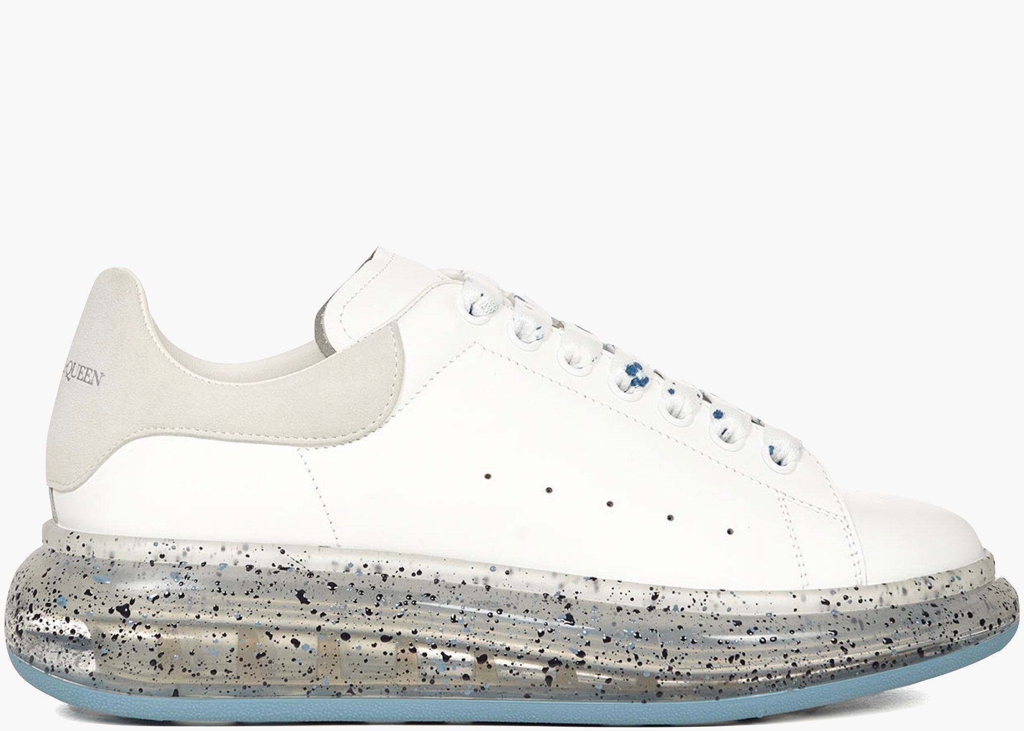 Alexander McQueen Oversized White Splatter Blue