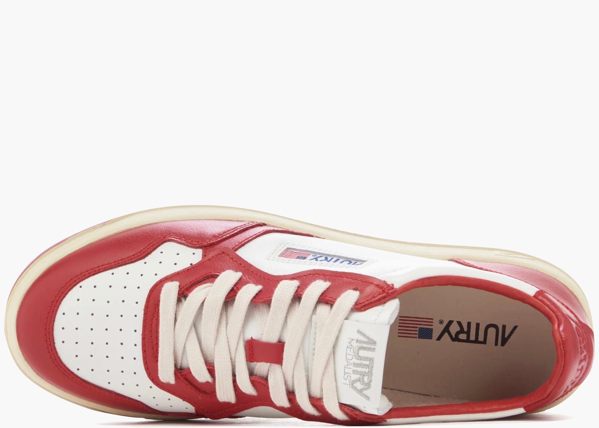 Autry Medalist Leather Low Red White  AULM-WB02 Hype Clothinga Limited Edition