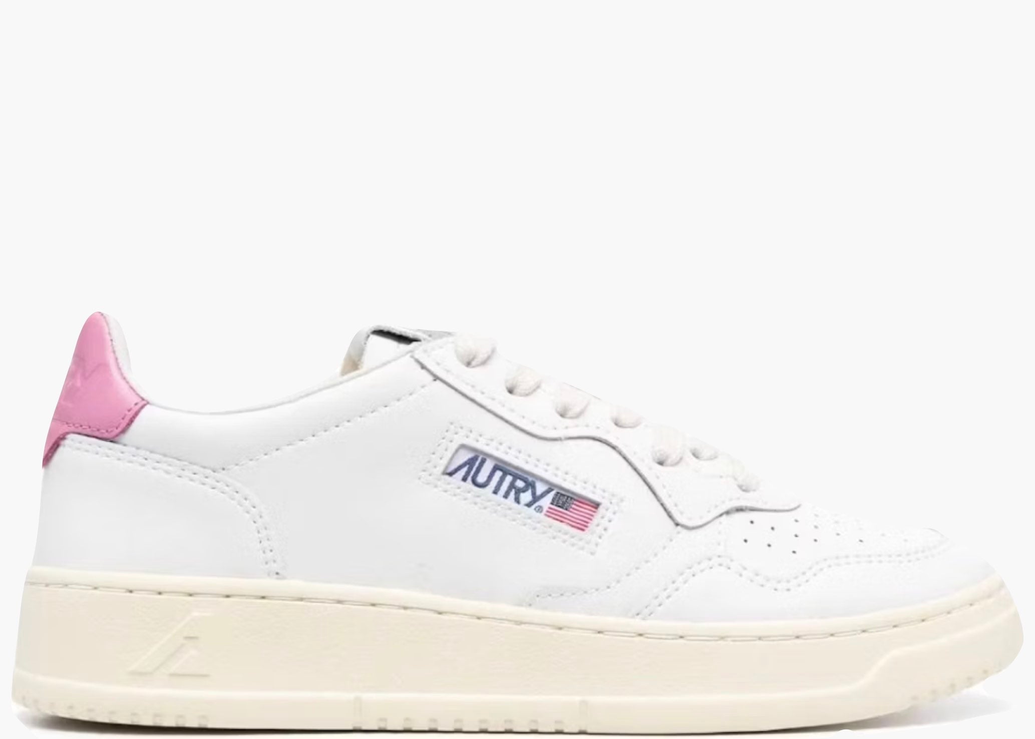 Autry Medalist Leather Low White Mauve Tab AULW-LL55 Hype Clothinga Limited Edition