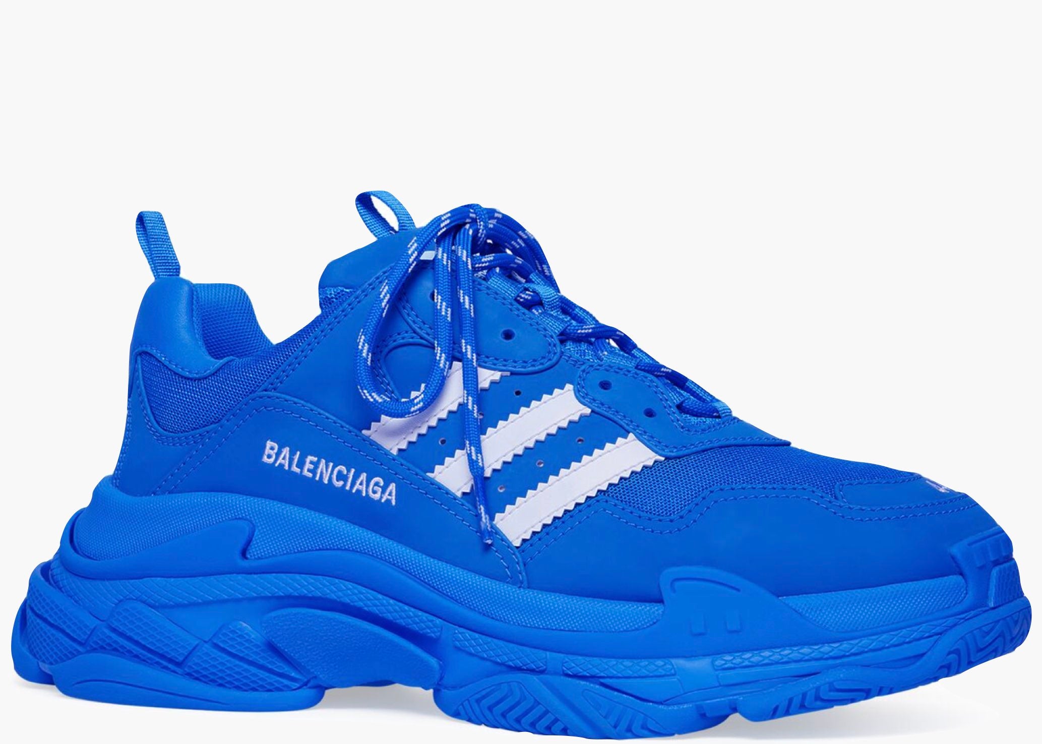 Balenciaga x adidas Triple S Blue White 712821W2ZB24090 Hype Clothinga Limited Edition