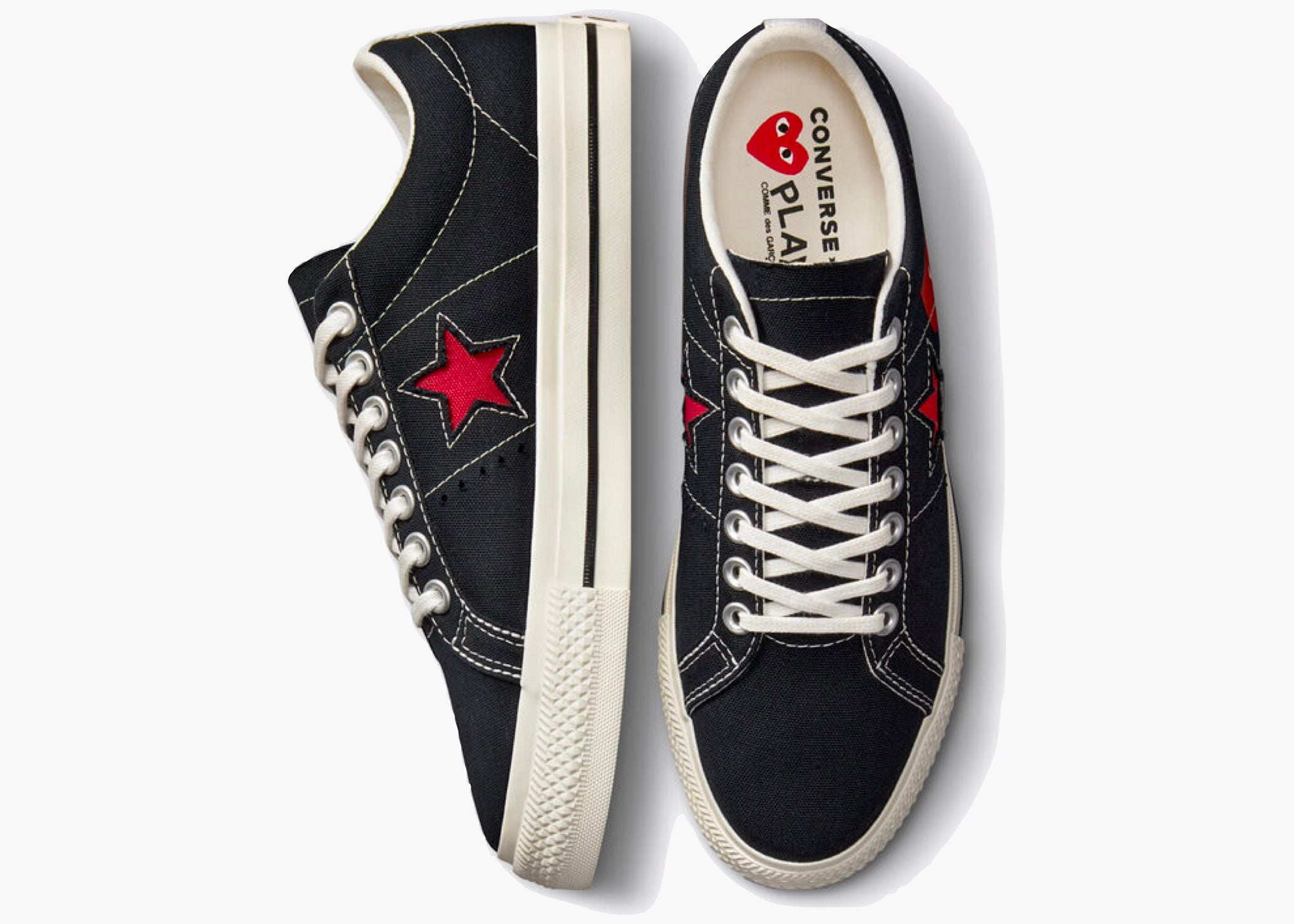 Converse One Star Ox Comme des Garcons PLAY Black Hype clothinga Limited Edition