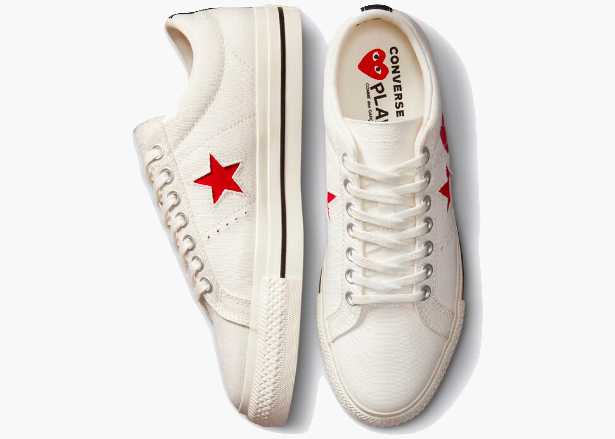 Converse One Star Ox Comme des Garcons PLAY White Hype clothinga Limited Edition
