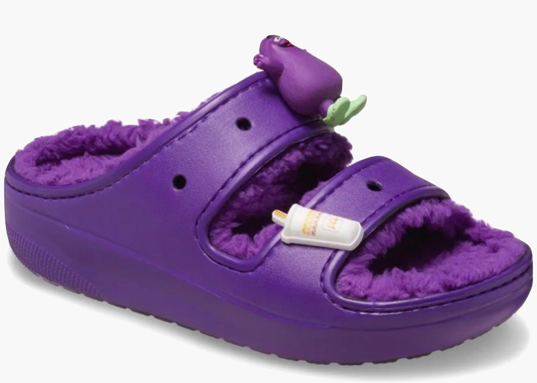 Crocs Classic Cozzzy Sandal McDonald's Grimace 209392-510 Hype Clothinga Limited Edition