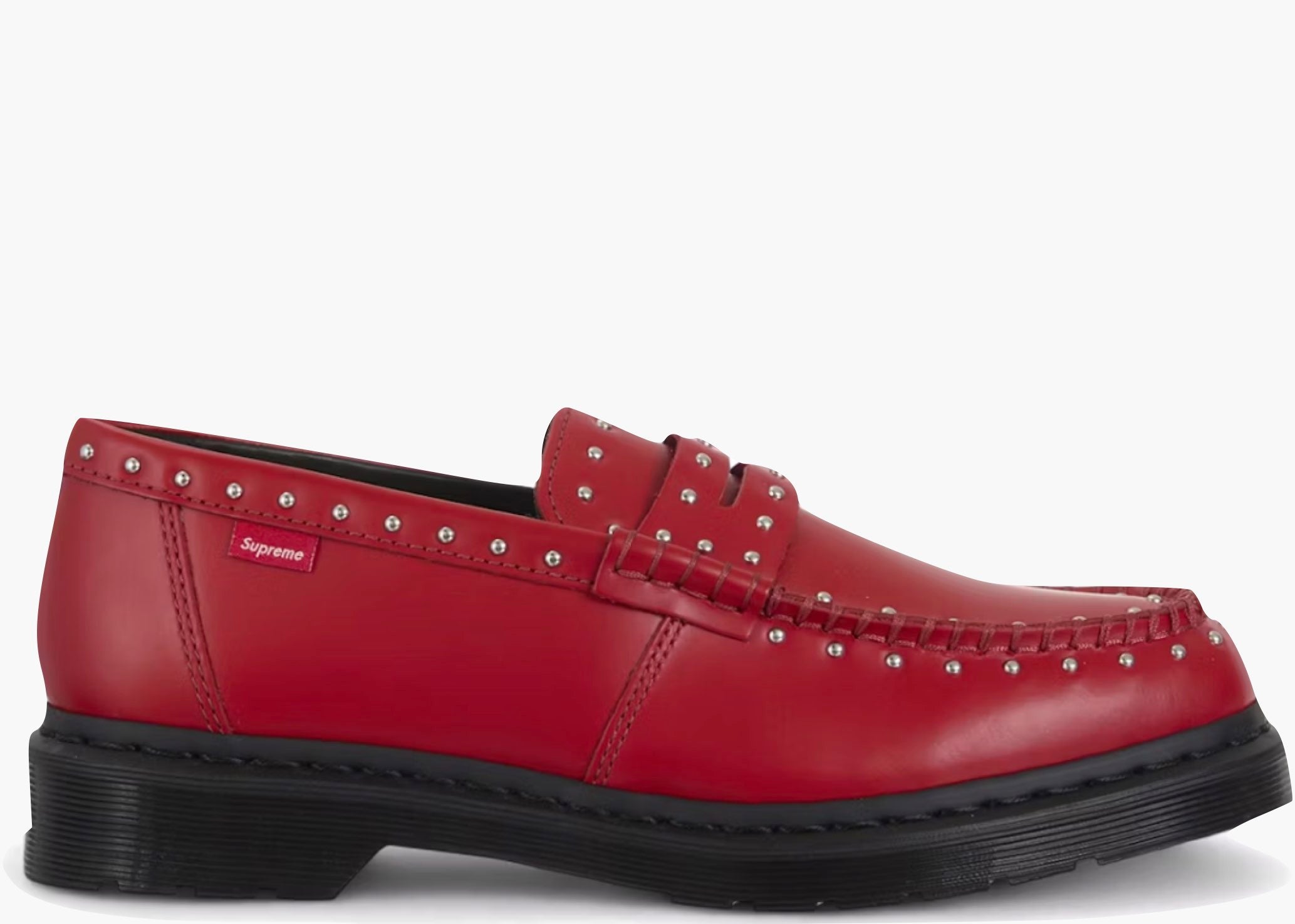 Dr. Martens Studded Penton Loafer Supreme Red DMSPLSR Hype Clothinga Limited Edition