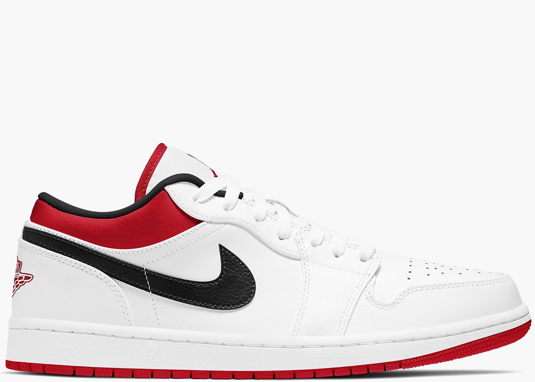 Jordan 1 Low White University Red Black 553558-118 Hype Clothinga Limited Edition