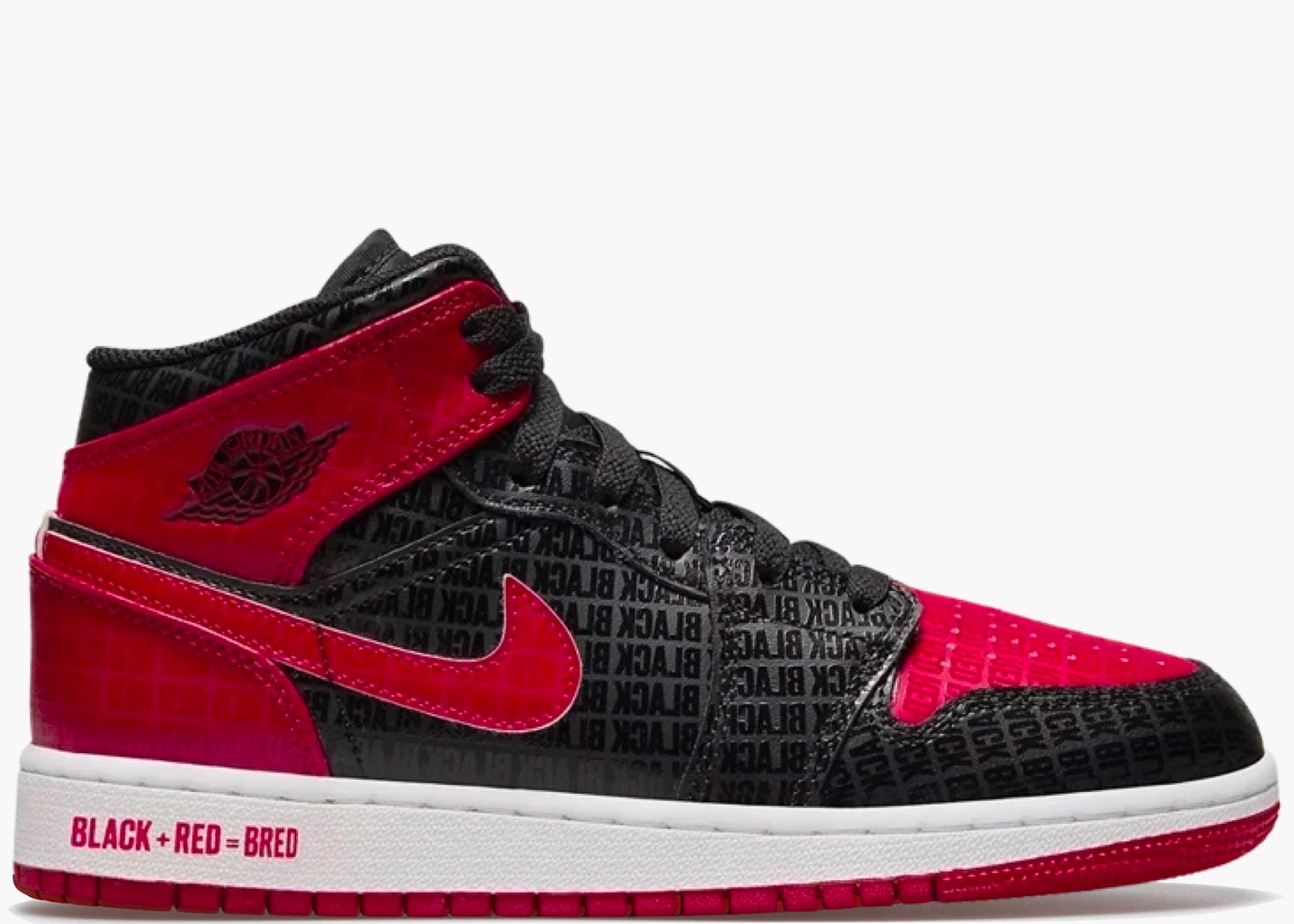 Jordan 1 Mid Bred Text (GS) 
DM9650-001 Hype Clothinga Limited Edition