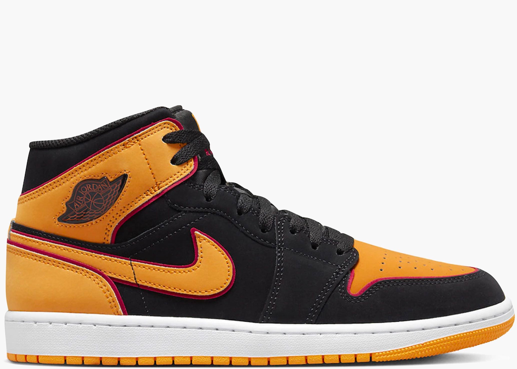 ‎Jordan 1 Mid Fat Tongue Black Orange  FJ4923-008 Hype Clothinga Limited Edition.