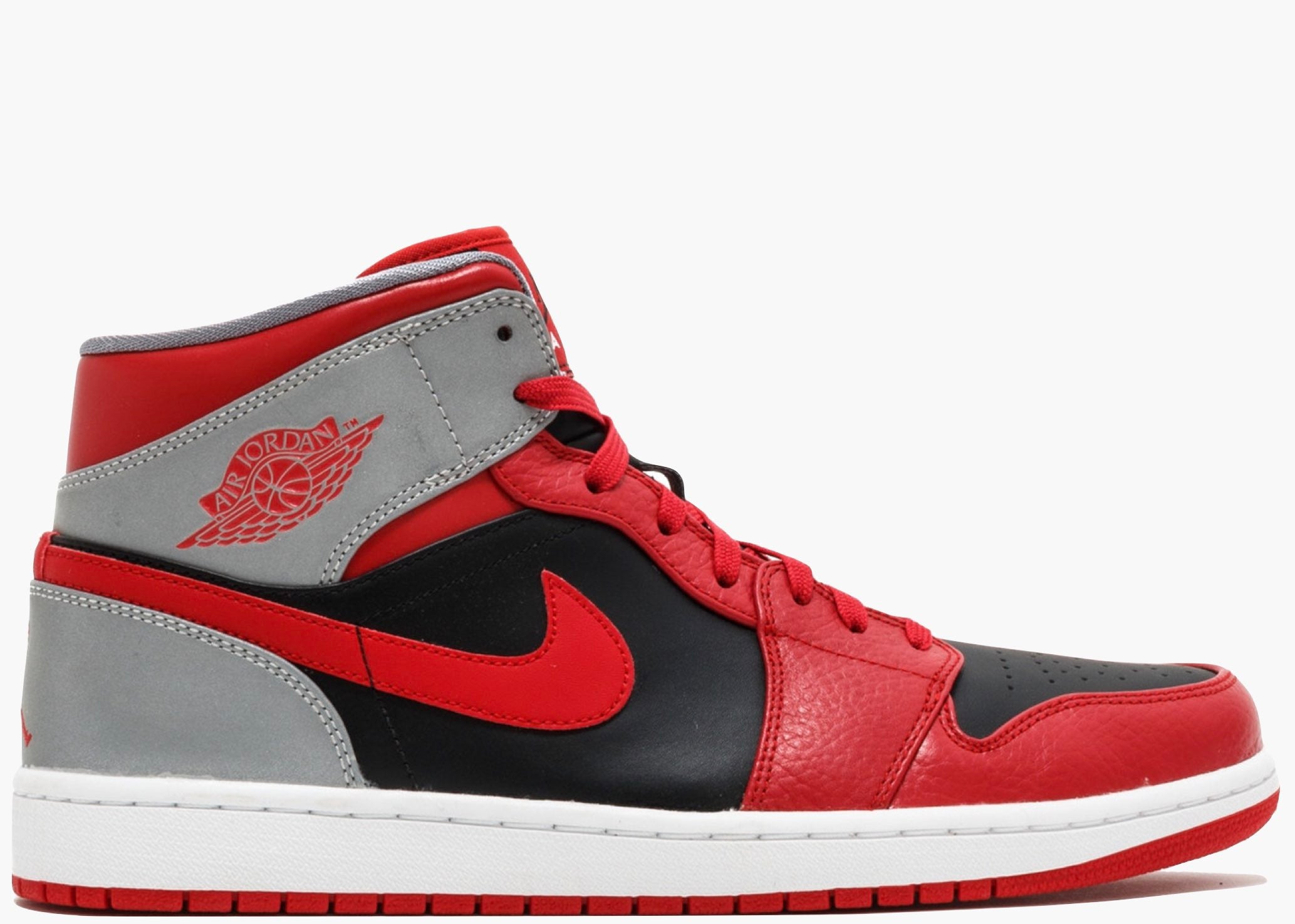 Nike Air Jordan 1 Mid Fire Red Cement 554724-603 Hype Clothinga Limited Edition