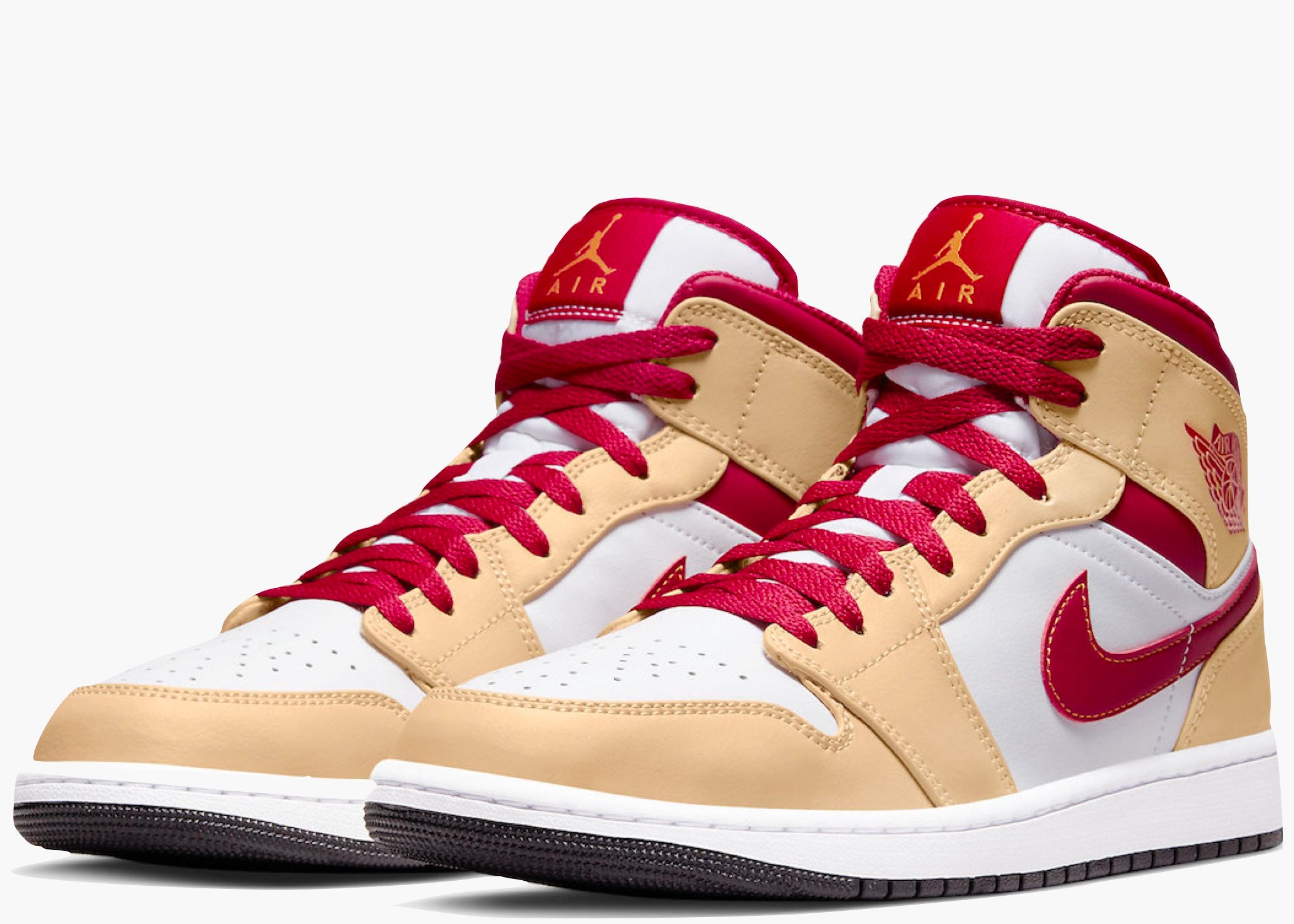 Jordan 1 Mid Light Curry Cardinal Hype Clothinga Limited Edition