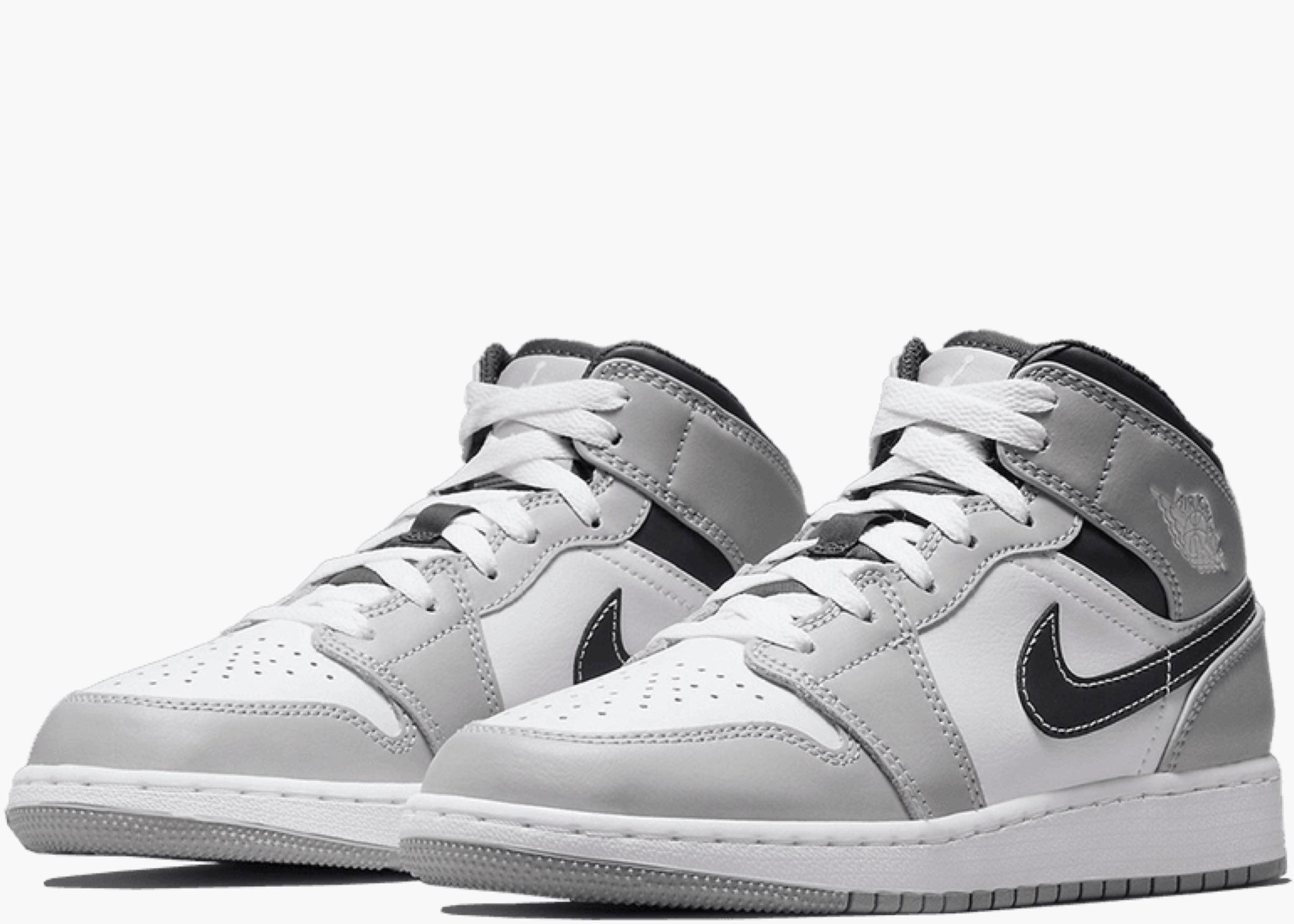 Jordan 1 Mid Light Smoke Grey (GS) Hype clothinga Limited Edition