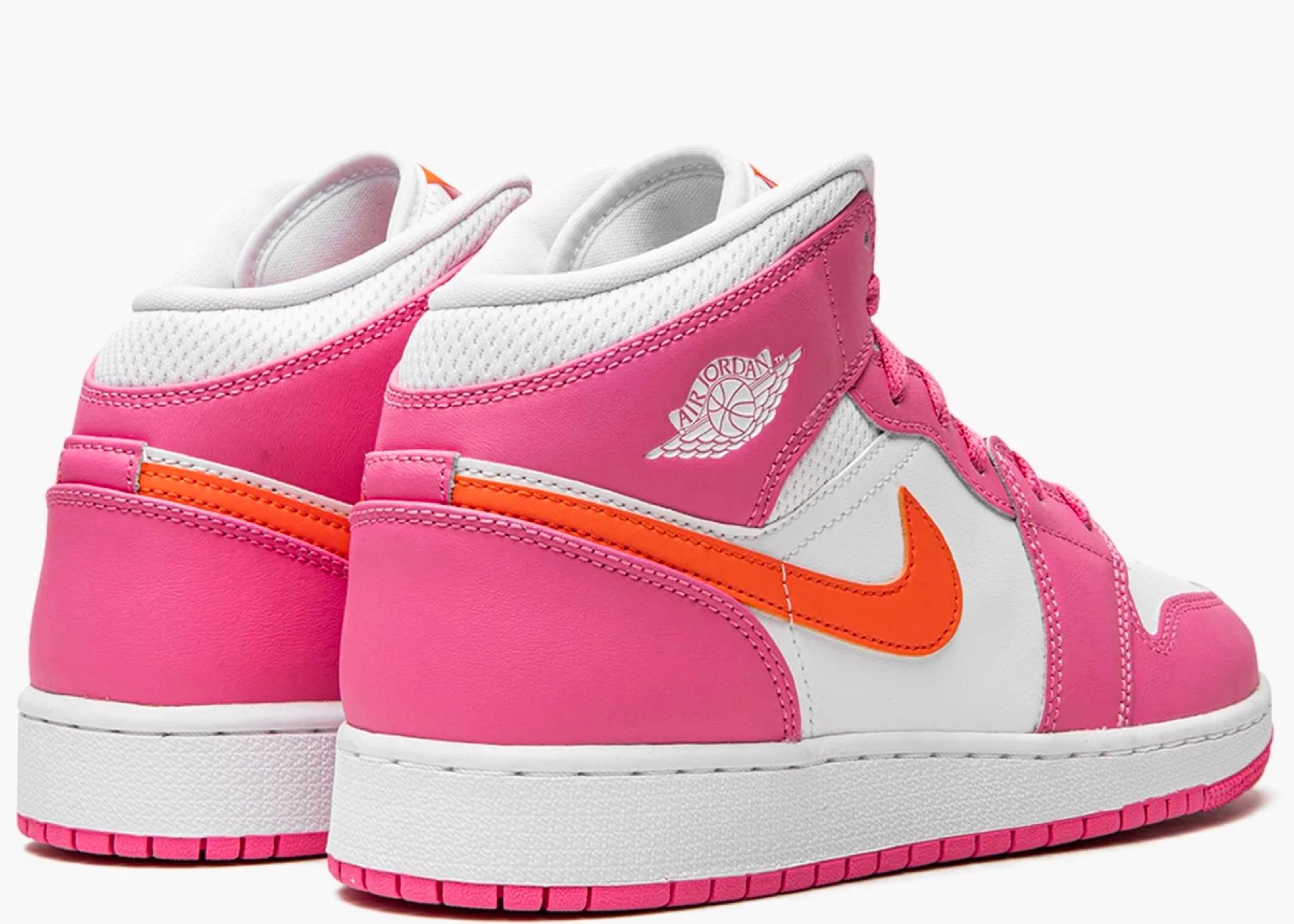  Jordan 1 Mid Pinksicle Safety Orange (GS) Hype Clothinga Limited Edition