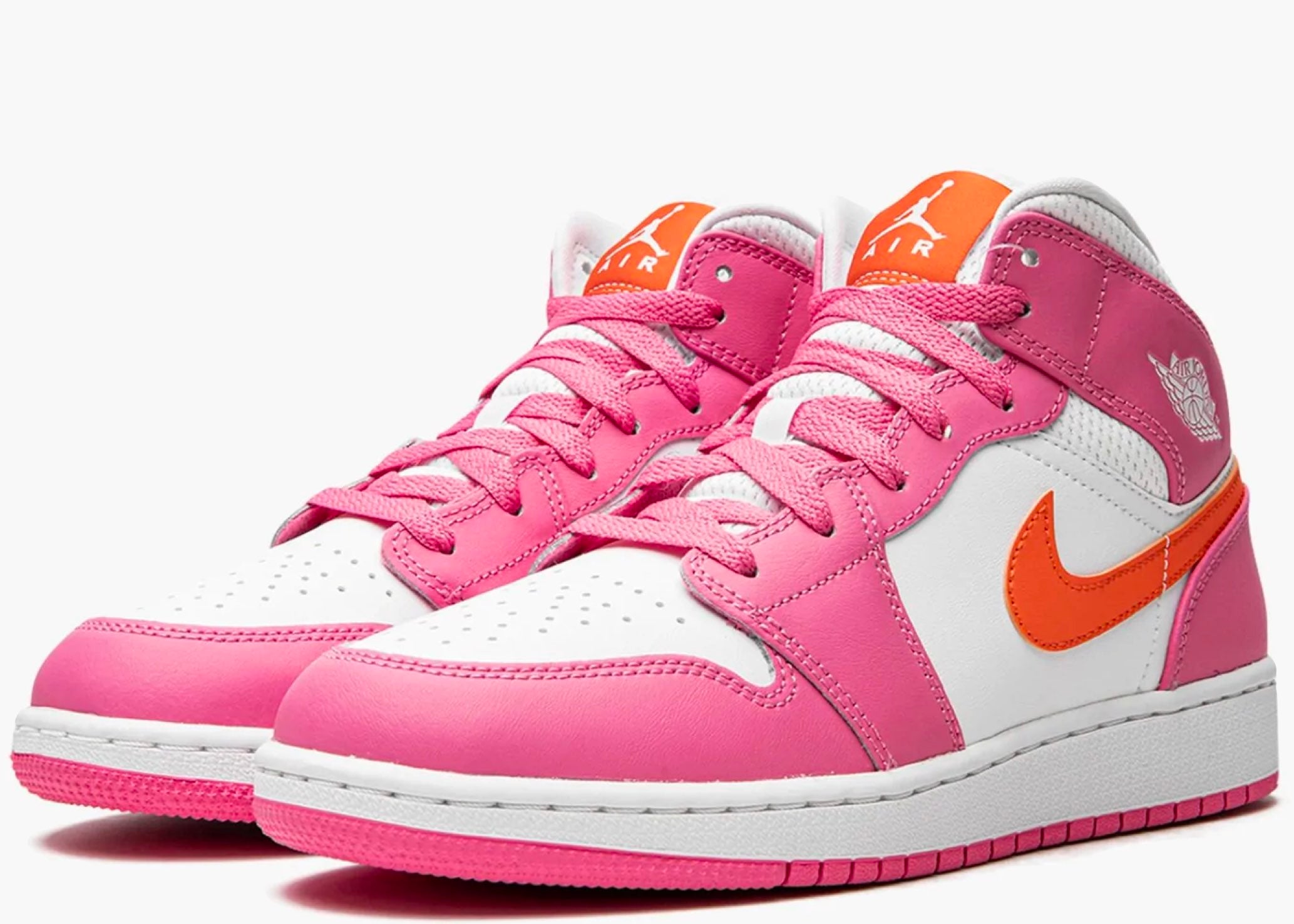  Jordan 1 Mid Pinksicle Safety Orange (GS) Hype Clothinga Limited Edition