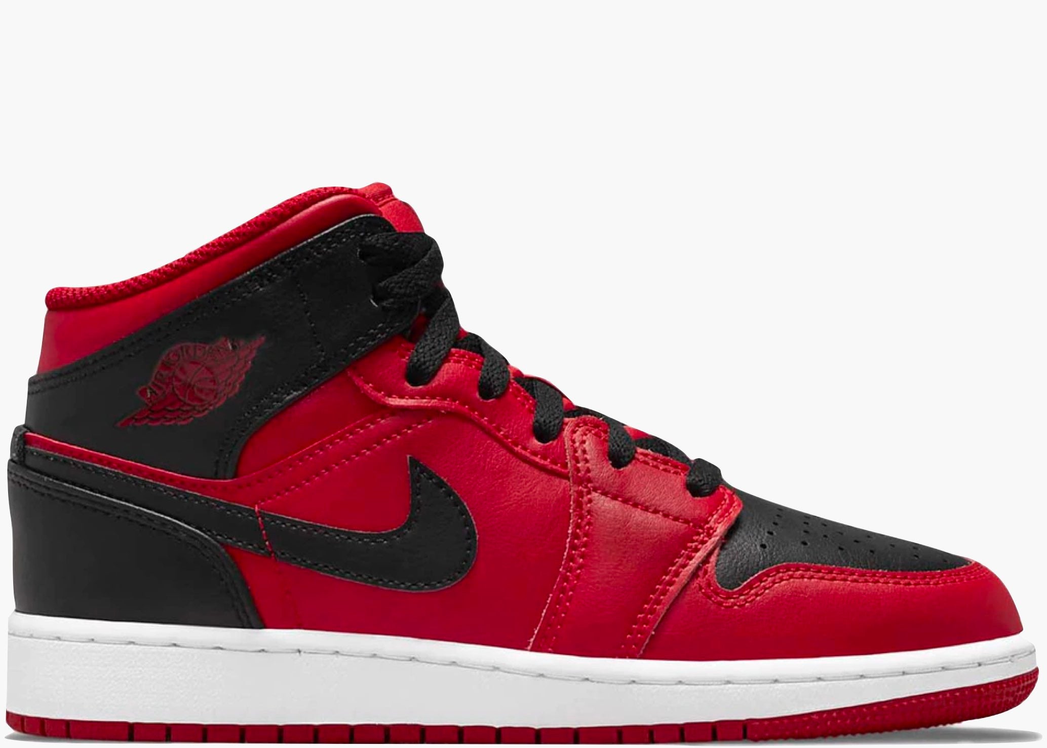 Jordan 1 Mid Reverse Bred (2021) (GS)  554725-660 Hype Clothinga Limited Edition