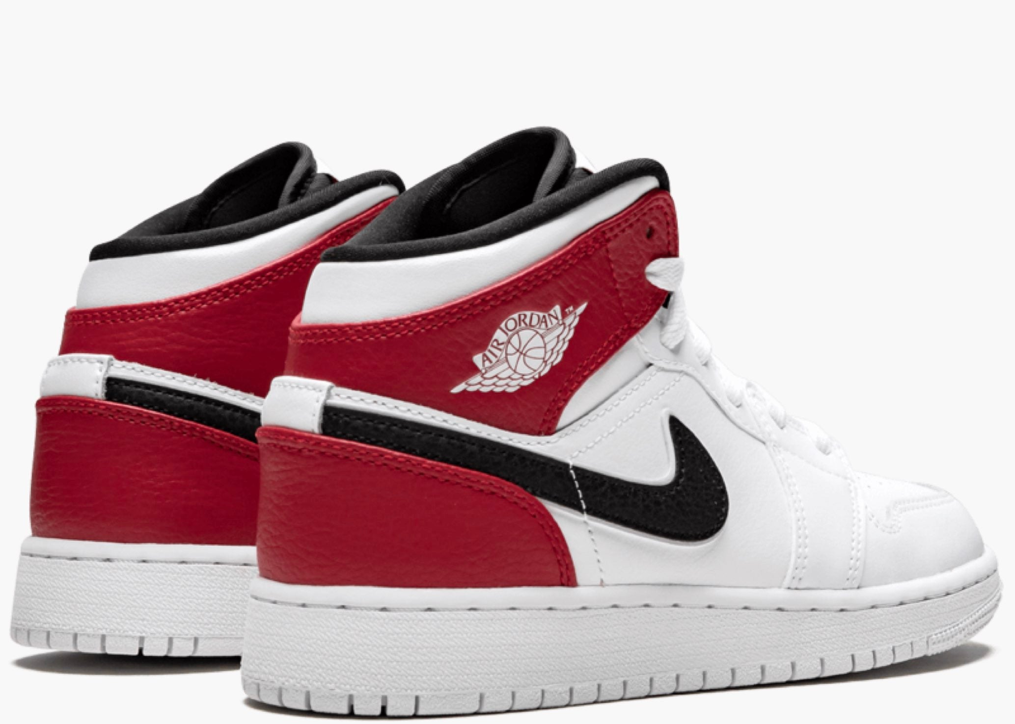 Jordan 1 Mid White Black Gym Red (GS) 554725-116 Hype Clothinga Limited Edition