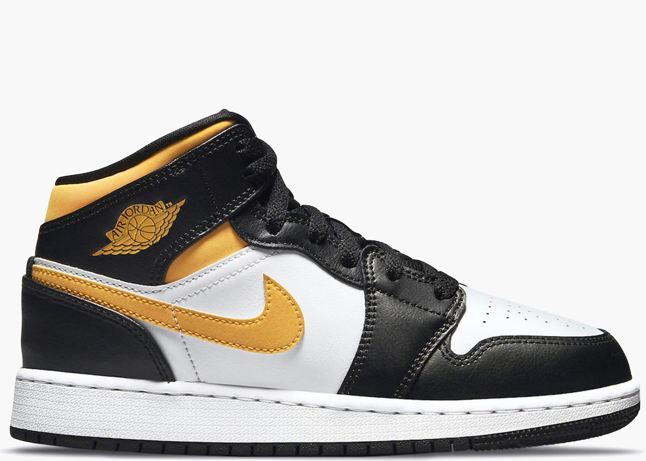 Jordan 1 Mid White Pollen Black (GS)

