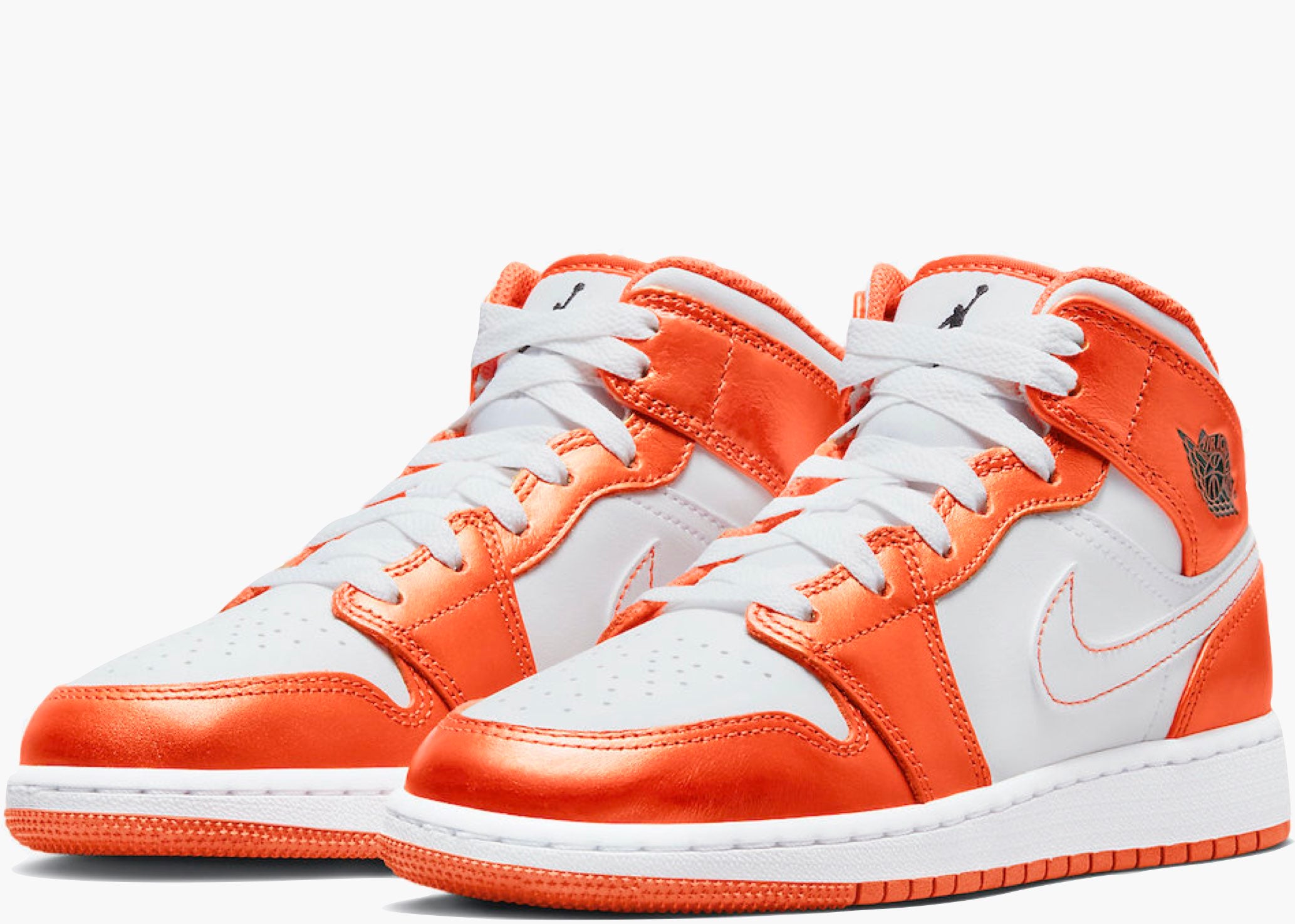 La Nike Air Jordan 1 Mid (GS) Metallic Orange