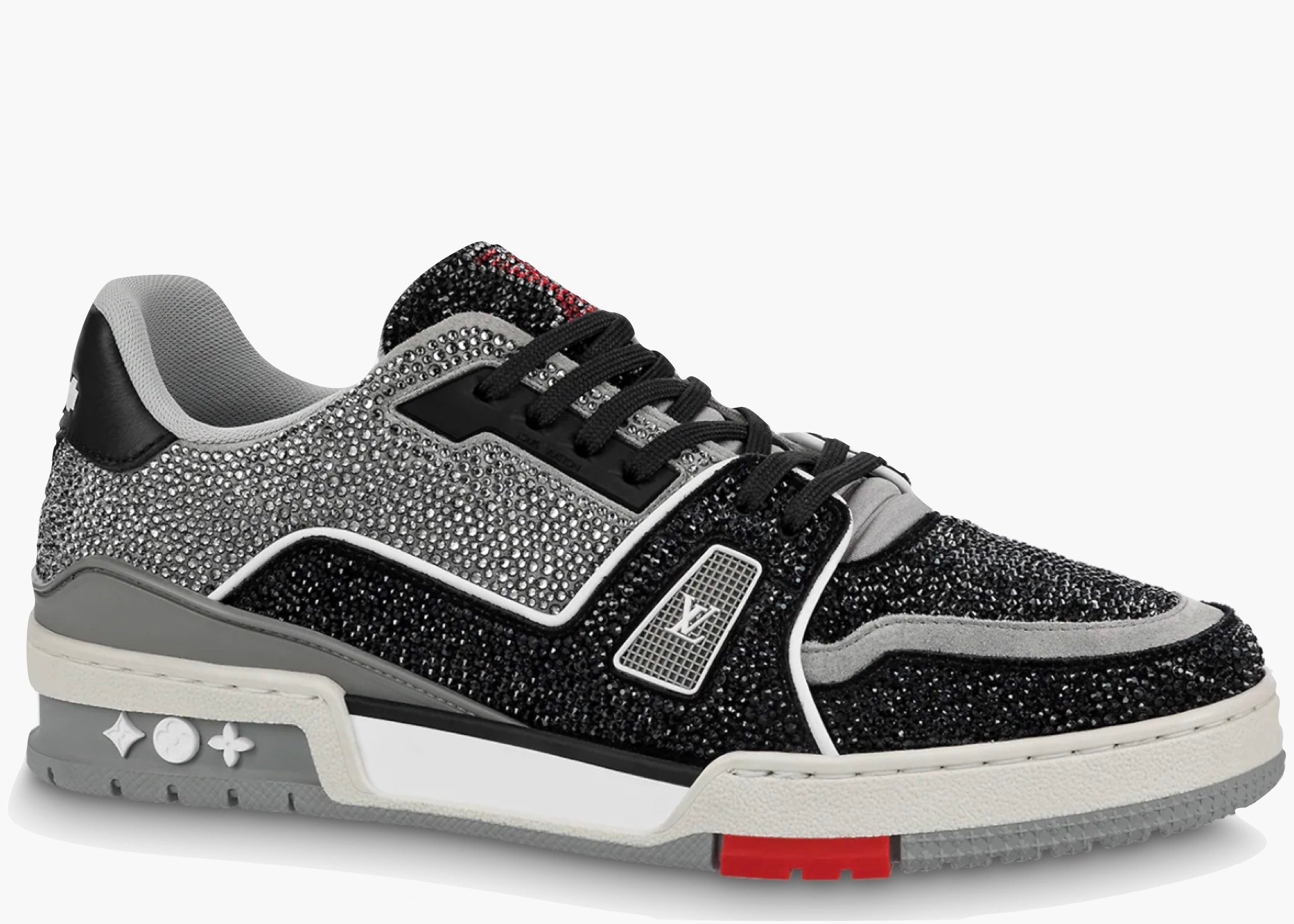 Louis Vuitton LV Trainer Black Grey Crystal 1AA6PV Hype Clothinga Limited Edition