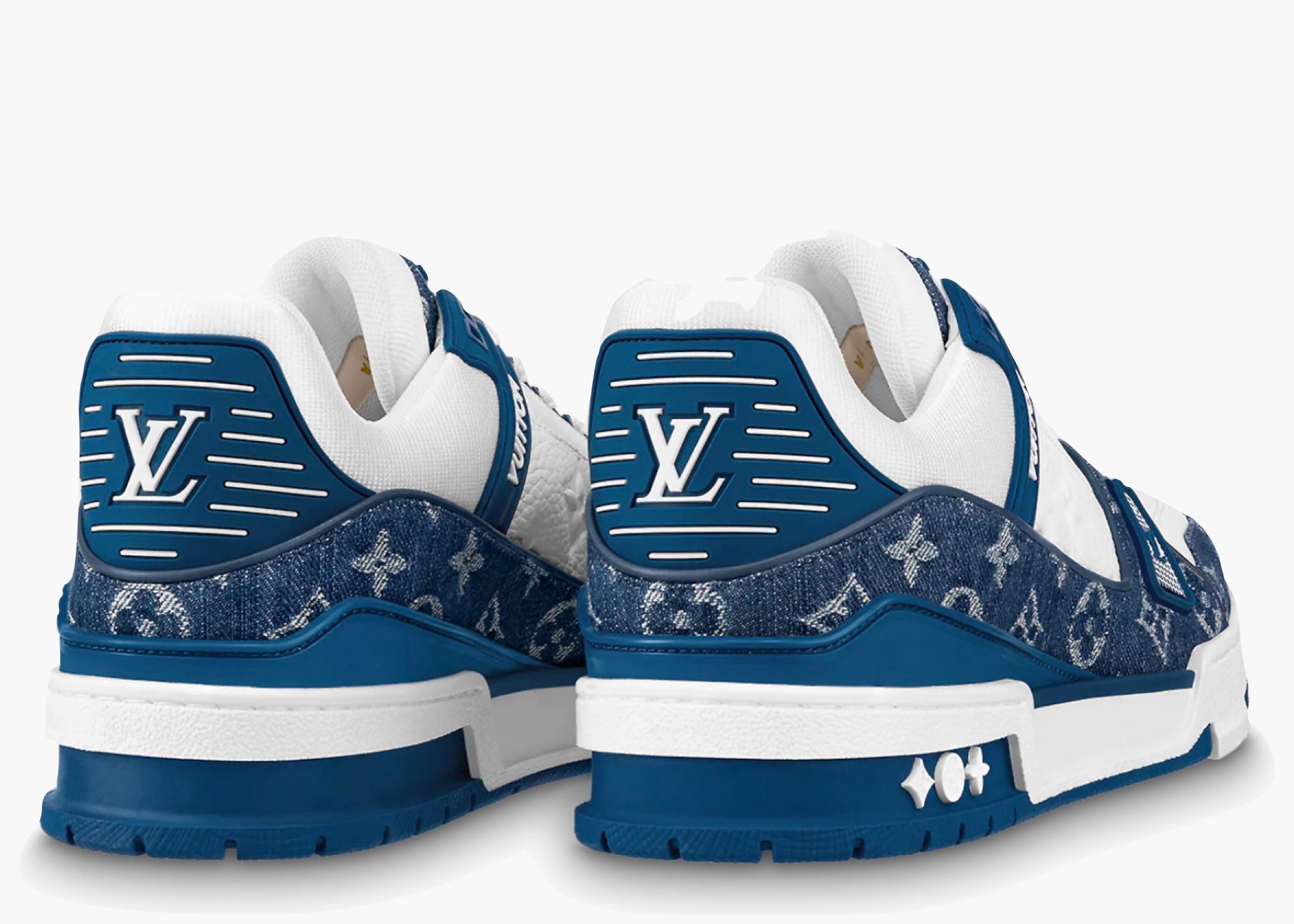 Louis Vuitton LV Trainer Monogram Denim White Blue 1A9JGZ Hype Clothinga Limited Edition