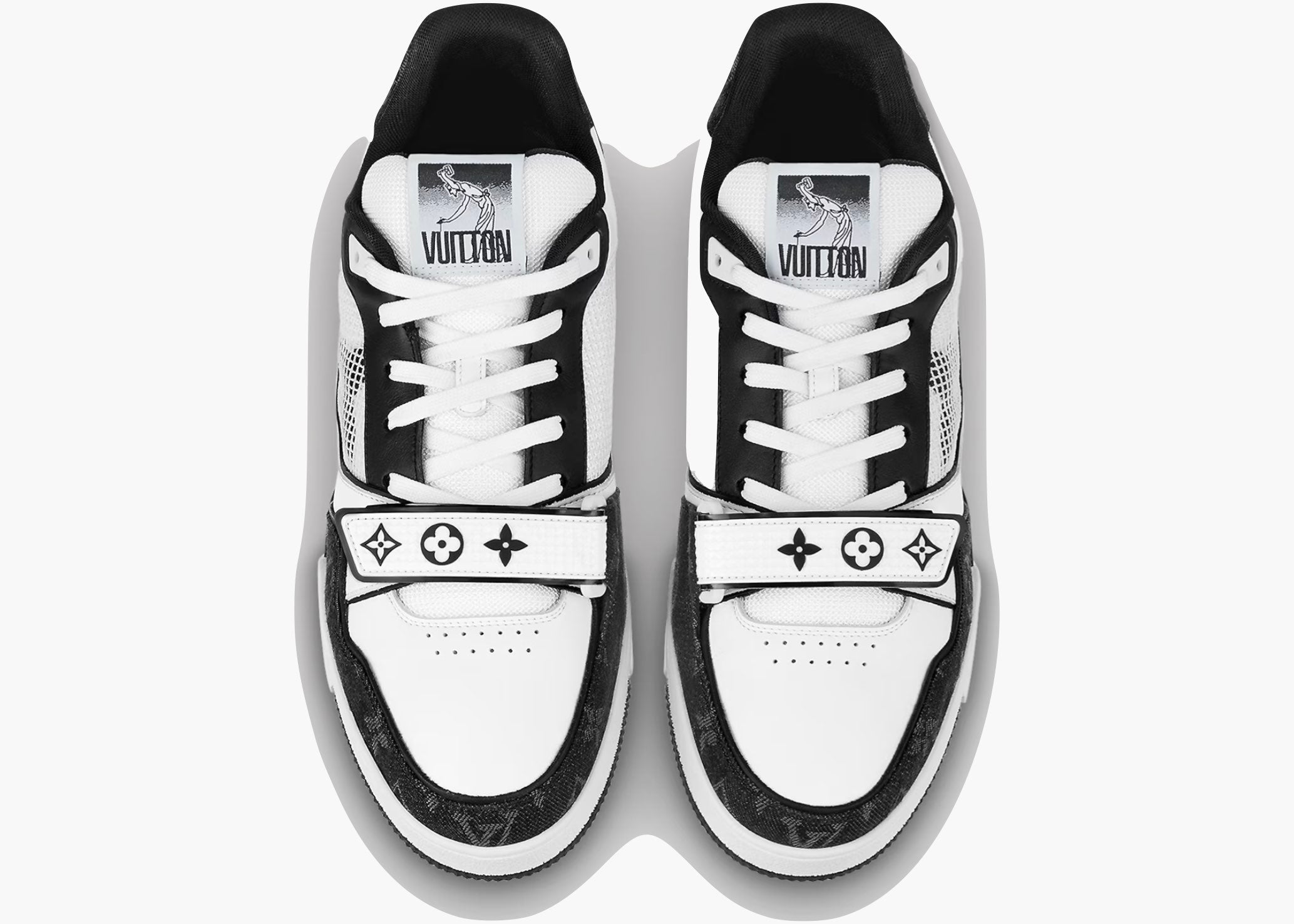 Louis Vuitton LV Trainer Velcro Strap Monogram Denim Black White 1A9ZAU Hype Clothinga Limited Edition