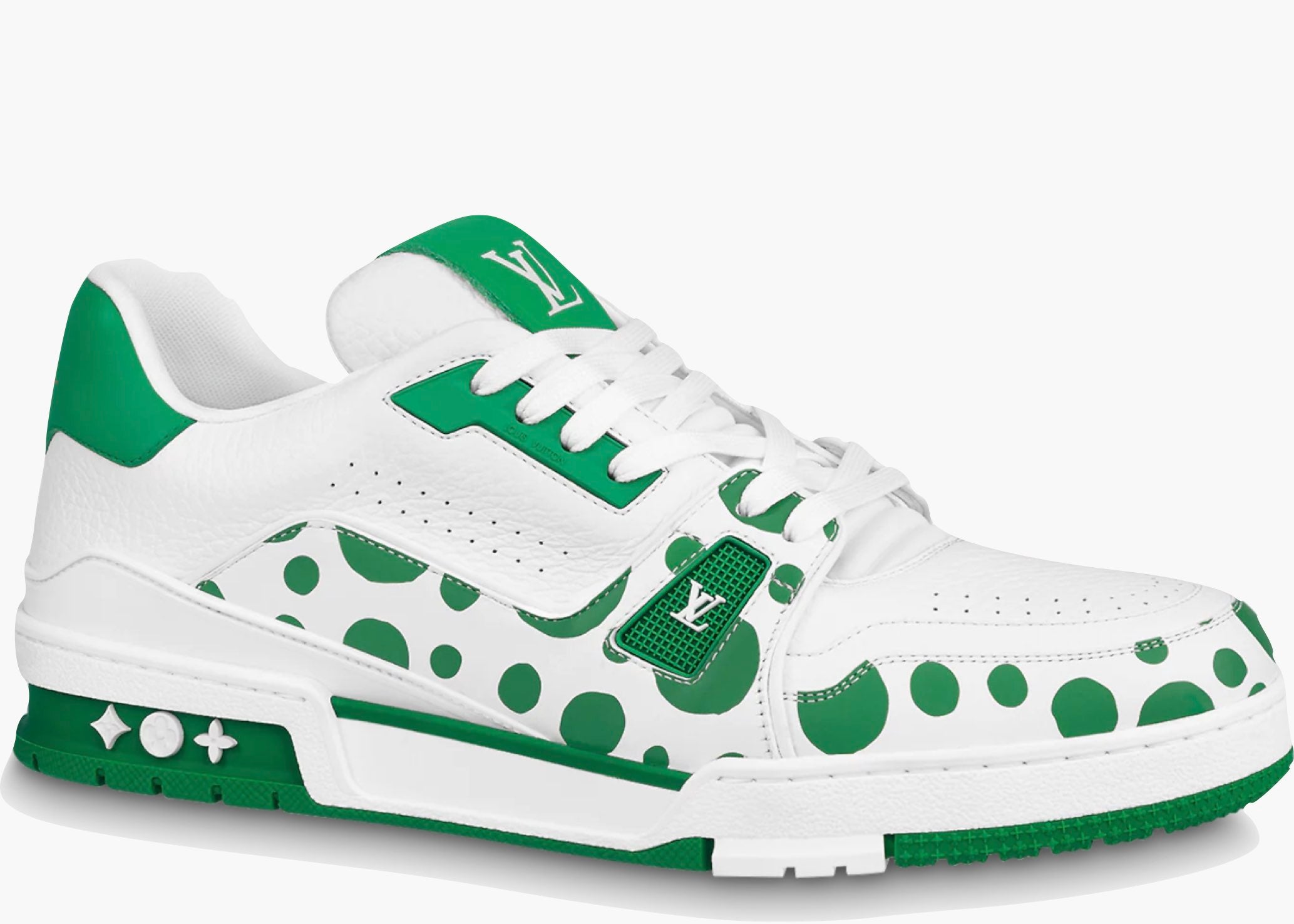 Louis Vuitton LV Trainer Yayoi Kusama Green White 1AB8KJ Hype Clothinga Limited Edition
