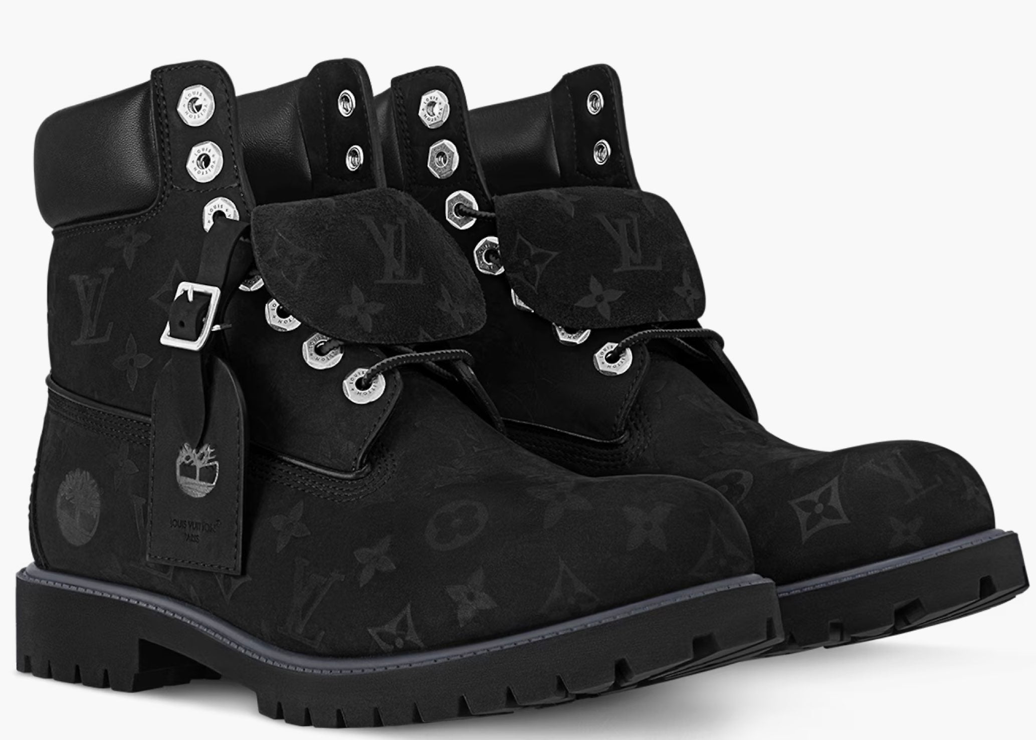 Louis Vuitton Timberland 6" Ankle Boot Black Monogram 1AD73H Hype Clothinga Limited Edition