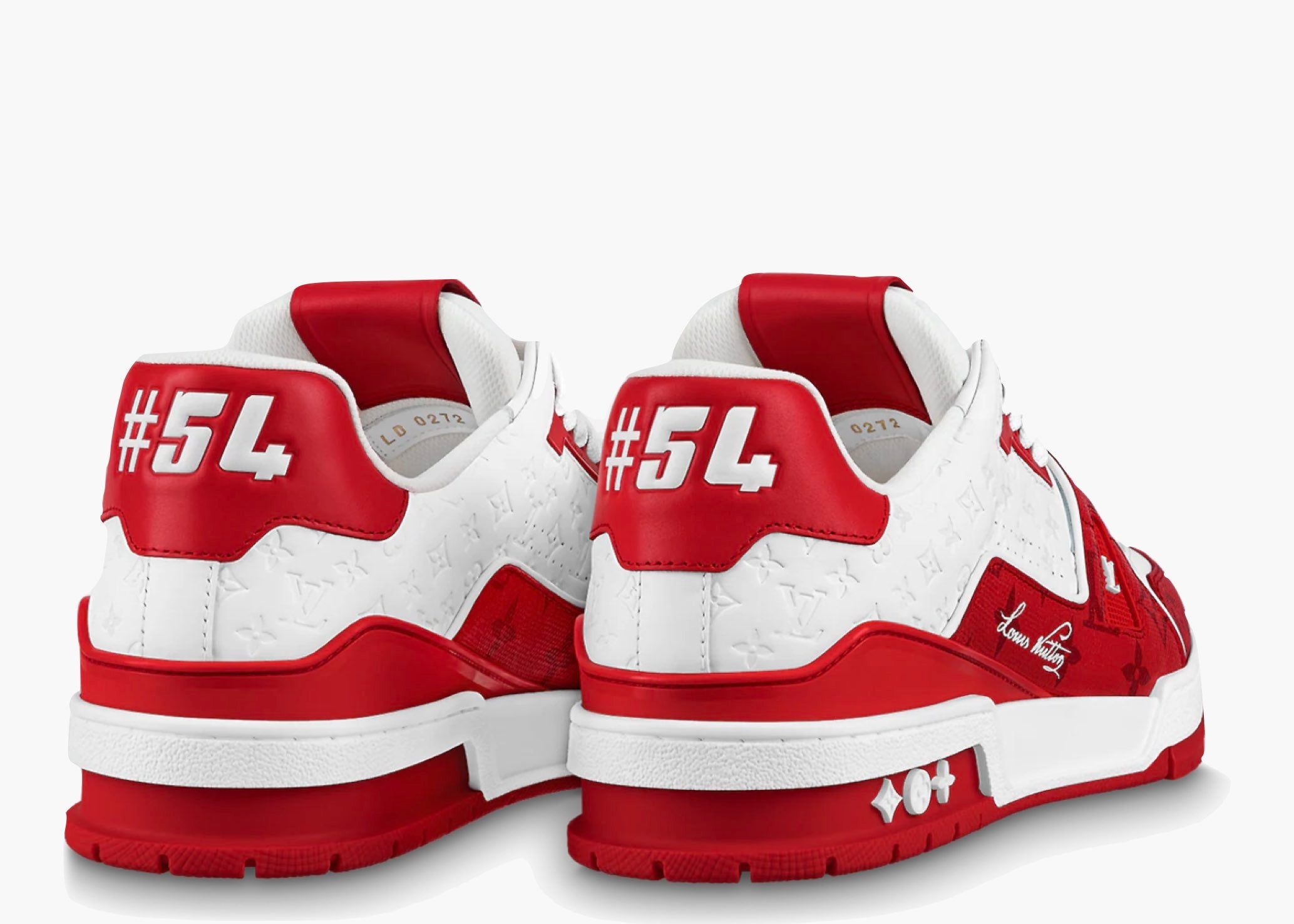 Louis Vuitton Trainer #54 Signature Red White 1AANFJ Hype Clothinga Limited Edition
