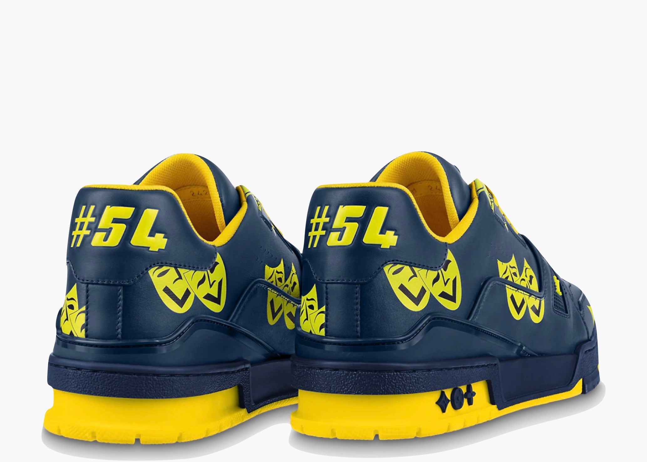 Louis Vuitton Trainer Navy Yellow