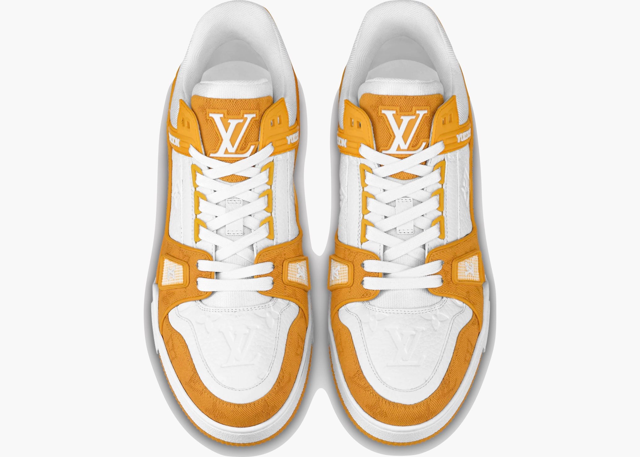 Louis Vuitton Trainer Yellow Monogram Denim White 1A9JHB Hype Clothinga Limited Edition