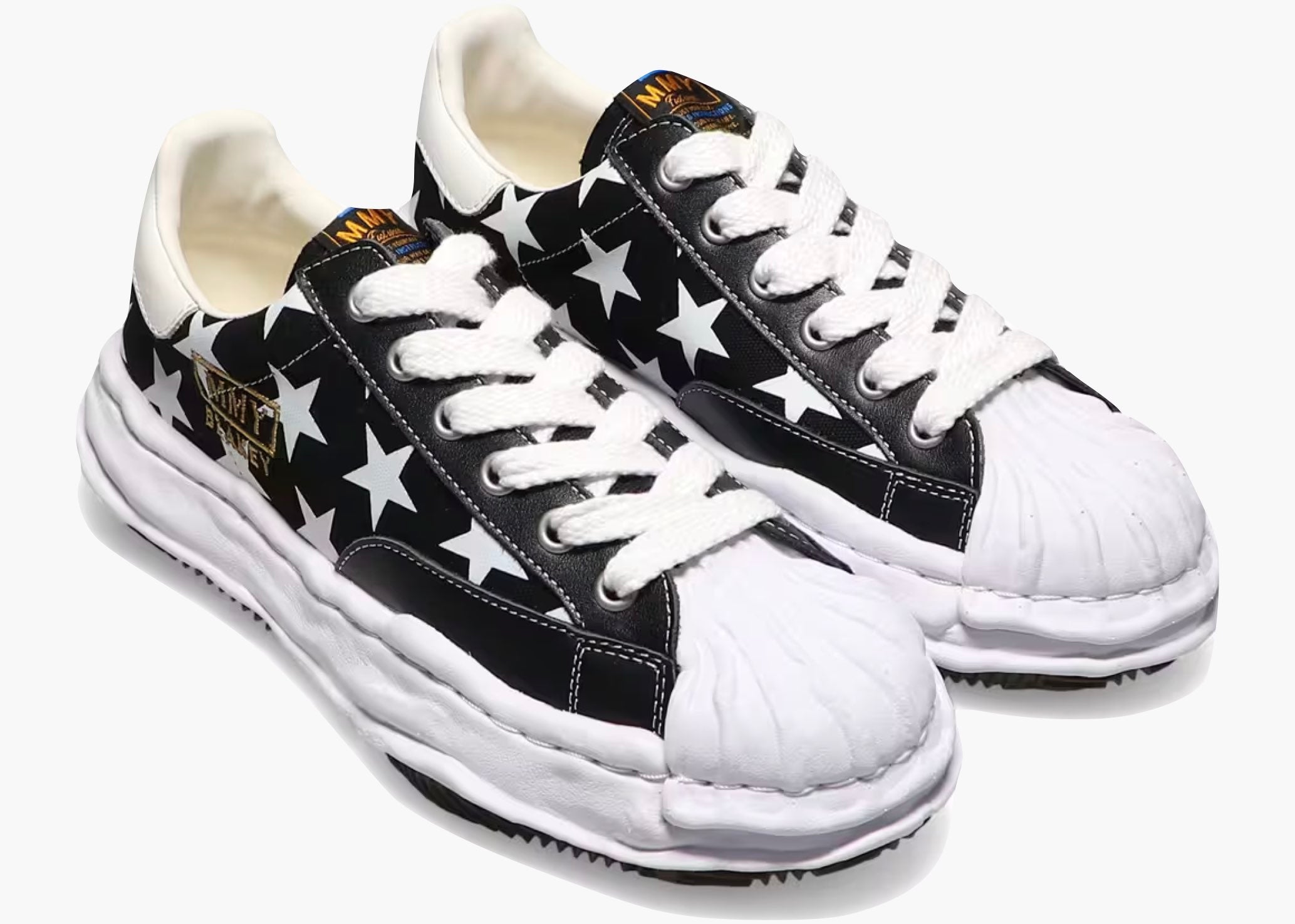 Mihara Yasuhiro Blakey OG Sole Canvas Low Atmos Star Print Black C09FW710-BLK Hype Clothinga Limited Edition