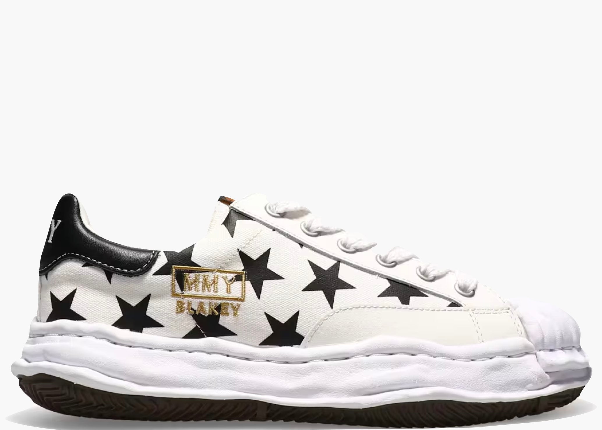 Mihara Yasuhiro Blakey OG Sole Canvas Low Atmos Star Print White C09FW710-WHT Hype Clothinga Limited Edition