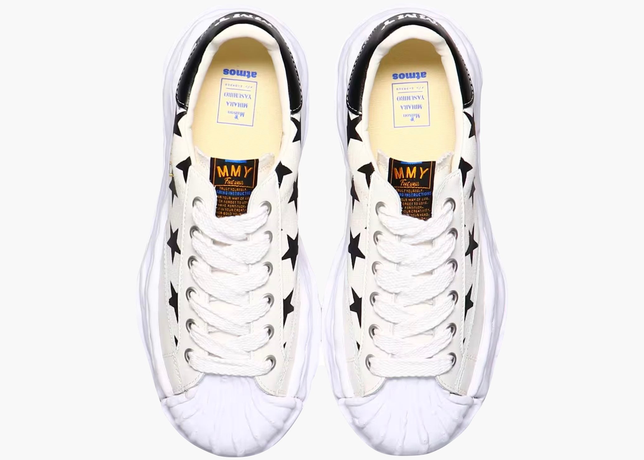 Mihara Yasuhiro Blakey OG Sole Canvas Low Atmos Star Print White C09FW710-WHT Hype Clothinga Limited Edition