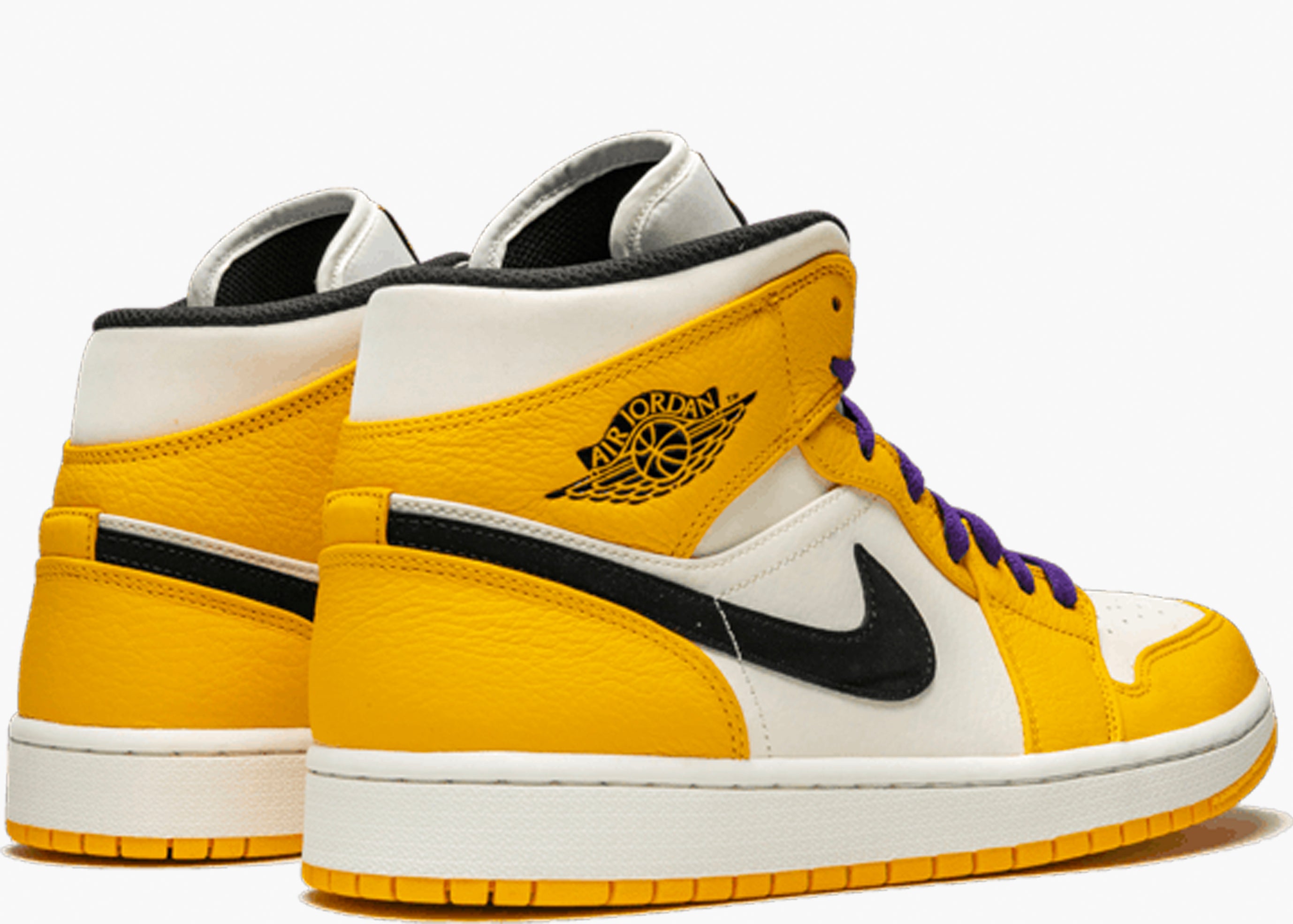 NIKE AIR JORDAN 1 MID LAKERS 852542-700 HYPE CLOTHINGA LIMITED EDITION