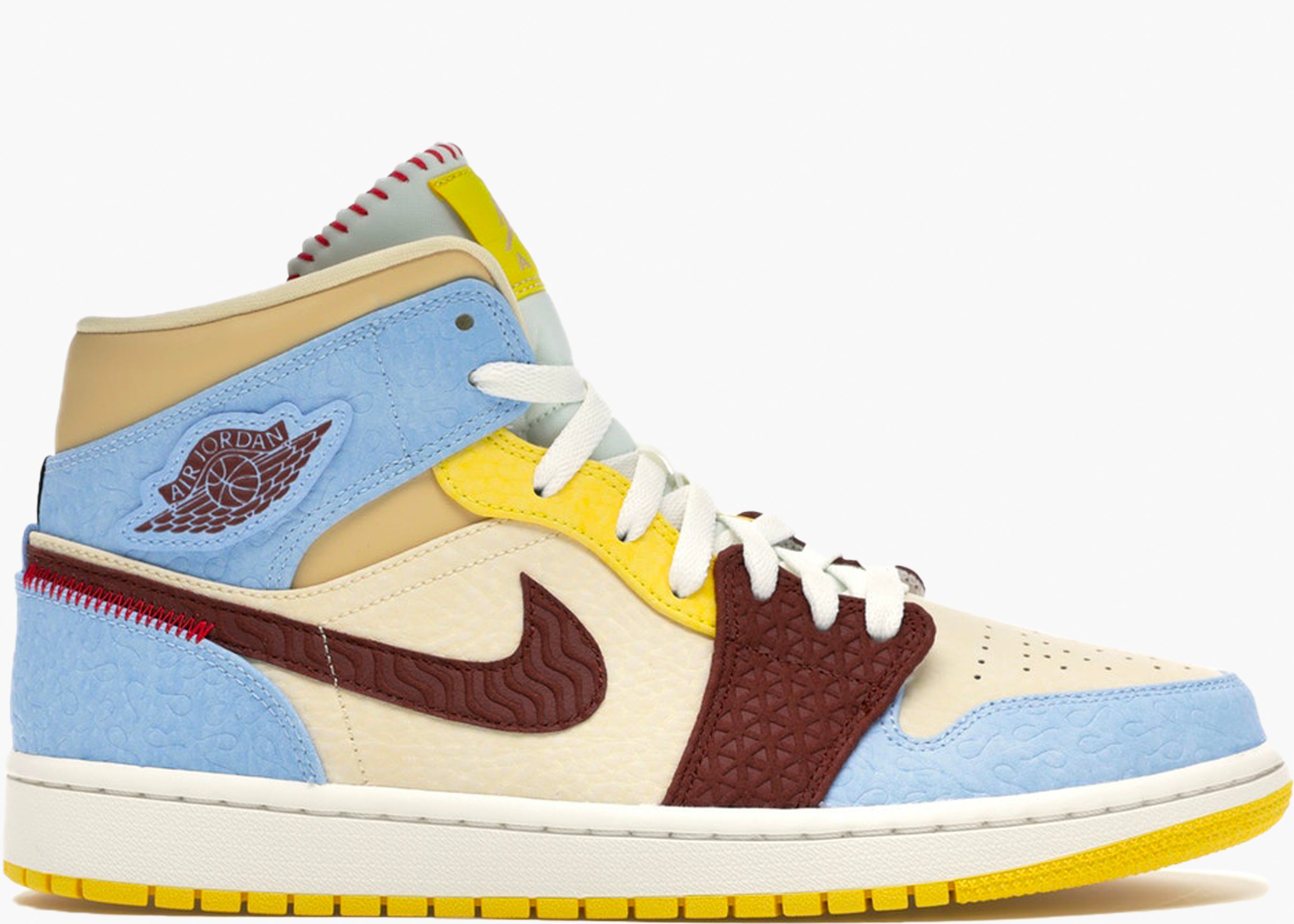 NIKE AIR JORDAN 1 MID MAISON CHATEAU DE ROUGE CU2803-200 HYPE CLOTHINGA LIMITED EDITION