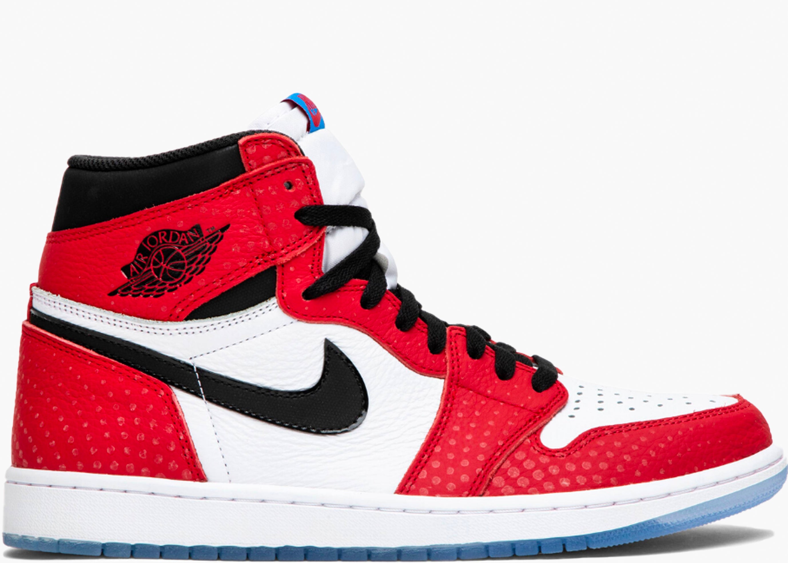 NIKE AIR JORDAN 1 RETRO HIGH ORIGIN STORY SPIDER MAN 555088-602 HYPE CLOTHINGA LIMITED EDITION