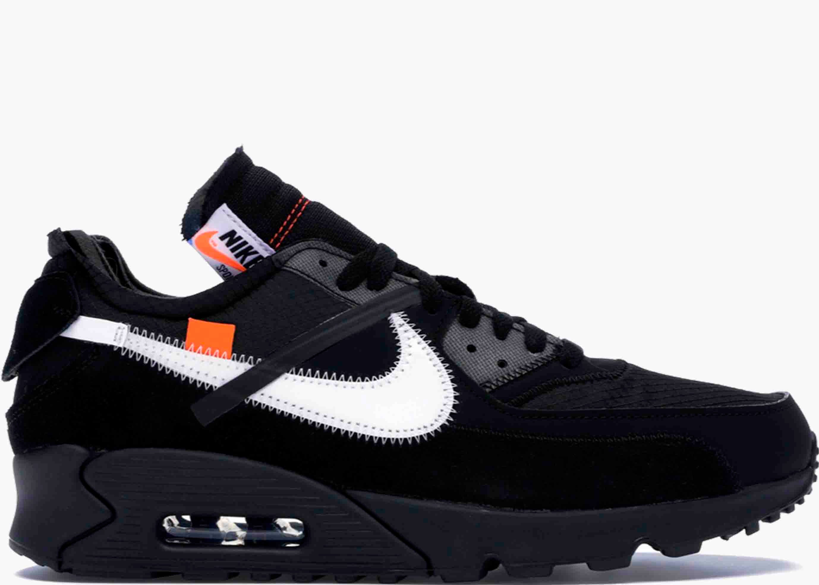 NIKE AIR MAX 90 X OFF-WHITE BLACK A7293-001 HYPE CLOTHINGA LIMITED EDITION