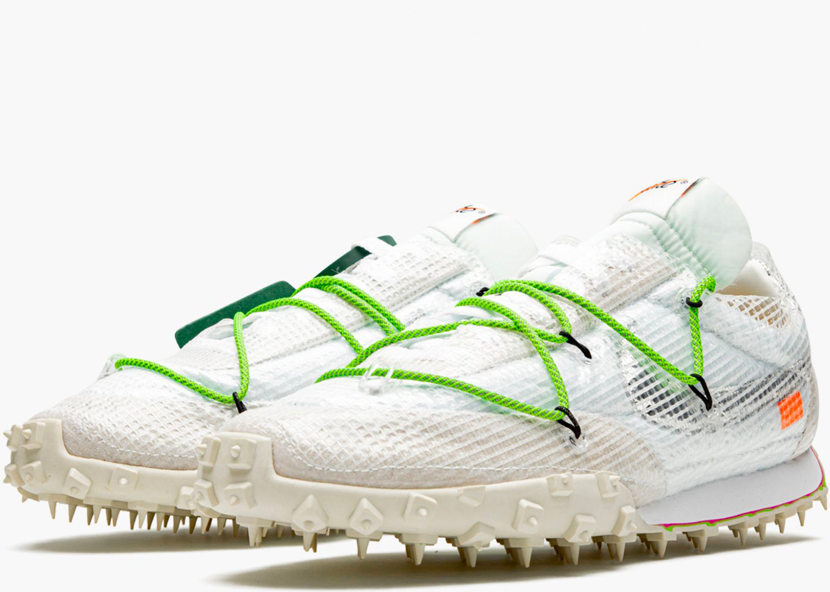 NIKE X OFF-WHITE WAFFLE RACER ELECTRIC GREEN CD8180-100 HYPE CLOTHINGA LIMITED EDITION