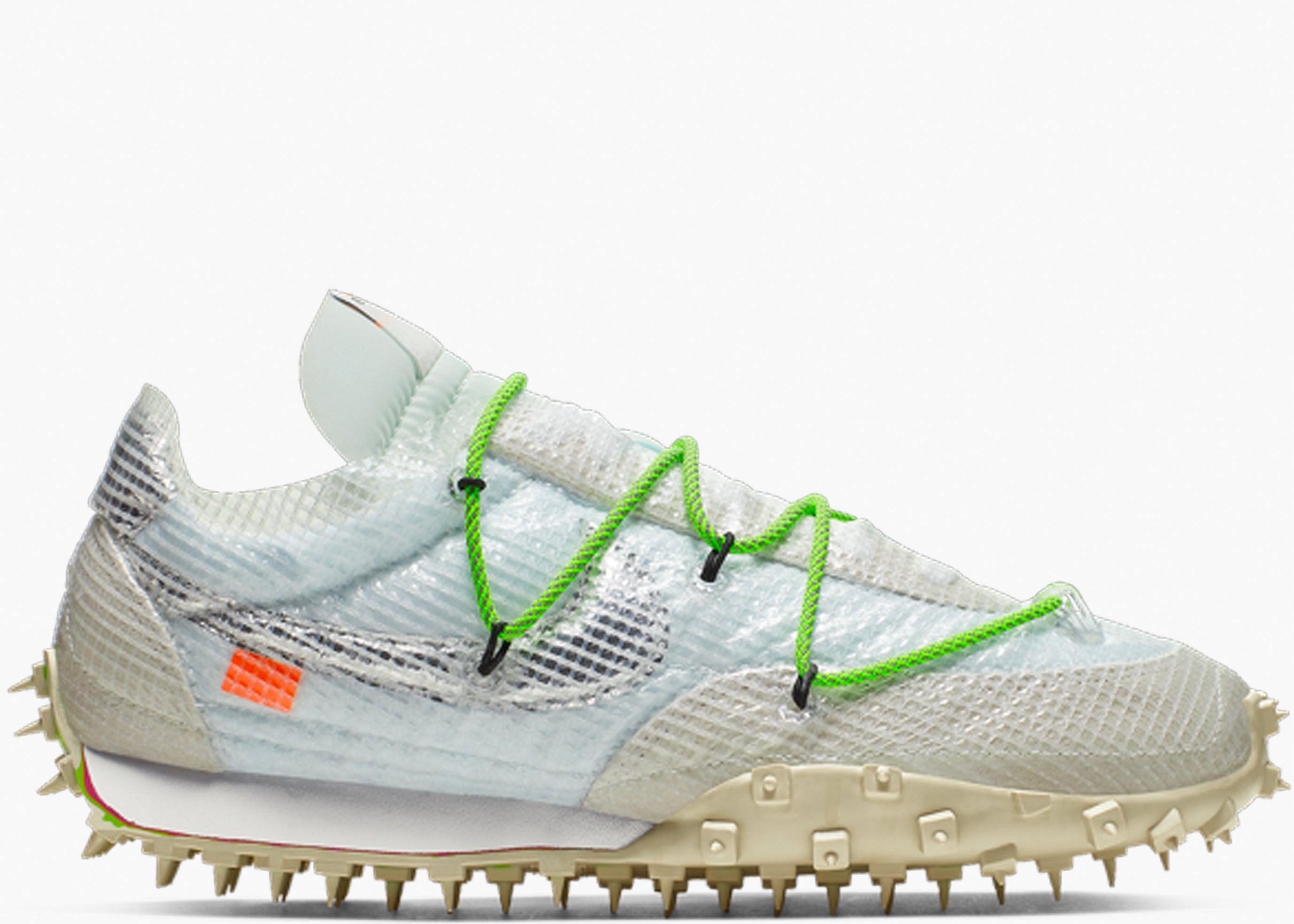 NIKE X OFF-WHITE WAFFLE RACER ELECTRIC GREEN CD8180-100 HYPE CLOTHINGA LIMITED EDITION