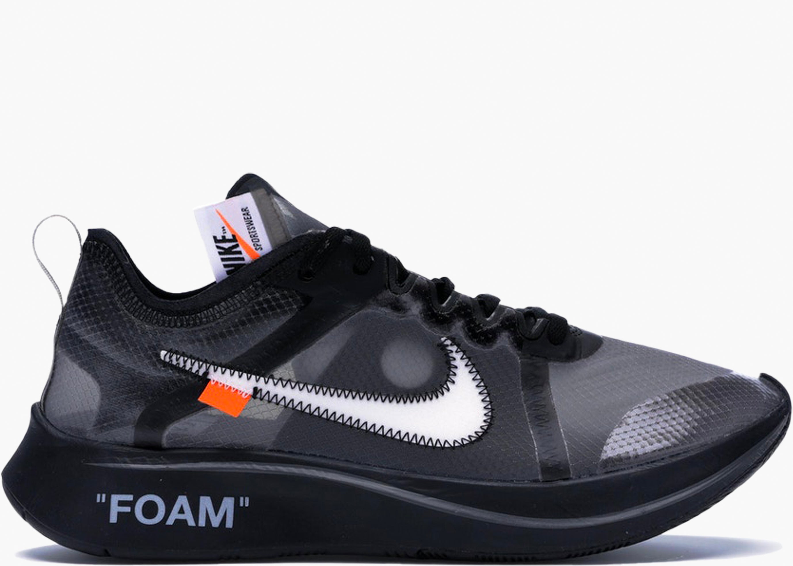 NIKE ZOOM FLY X OFF-WHITE BLACK AJ4588-001 HYPE CLOTHINGA LIMITED EDITION