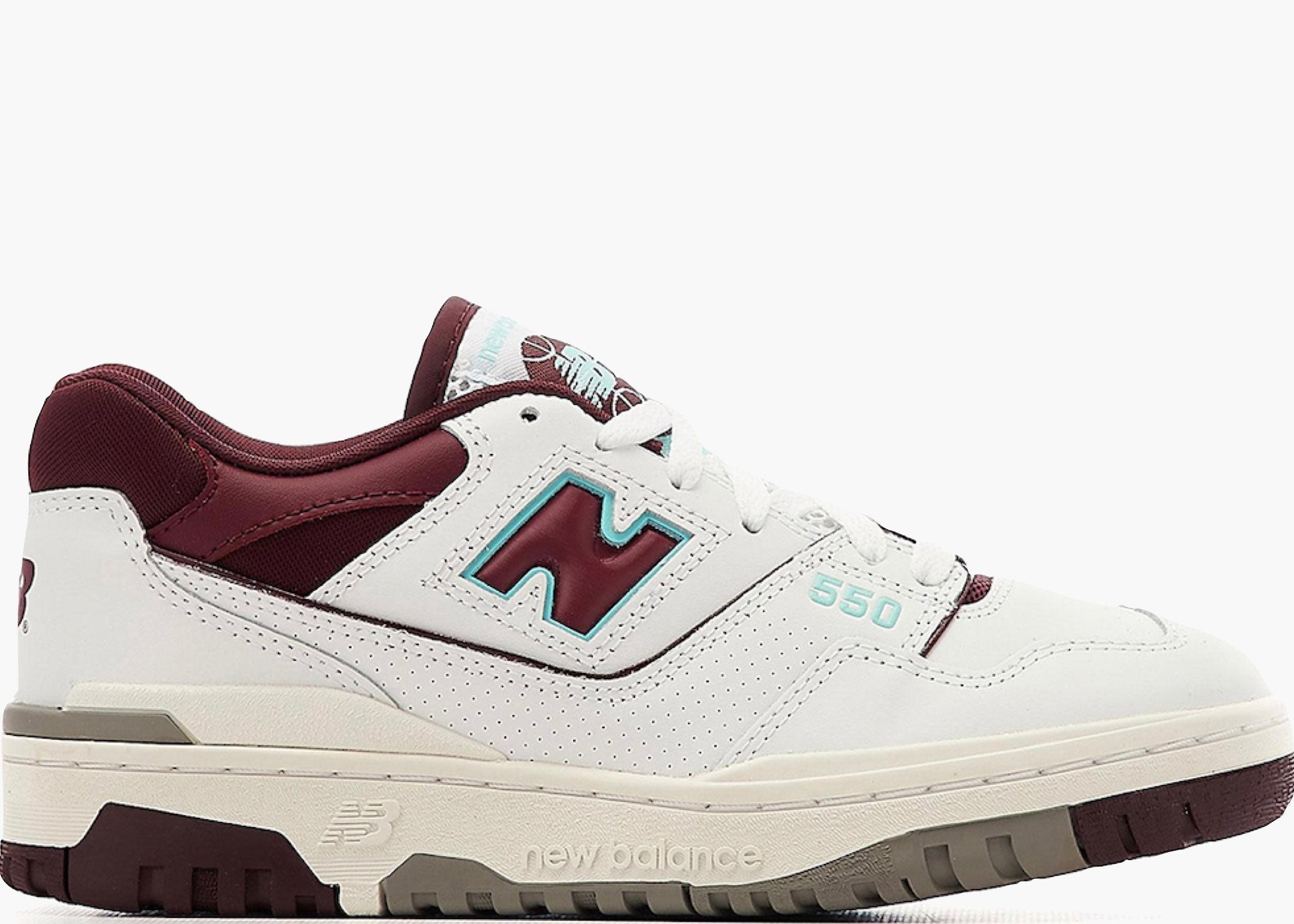 New Balance 550 Burgundy Cyan Hype Clothinga Limited Edition