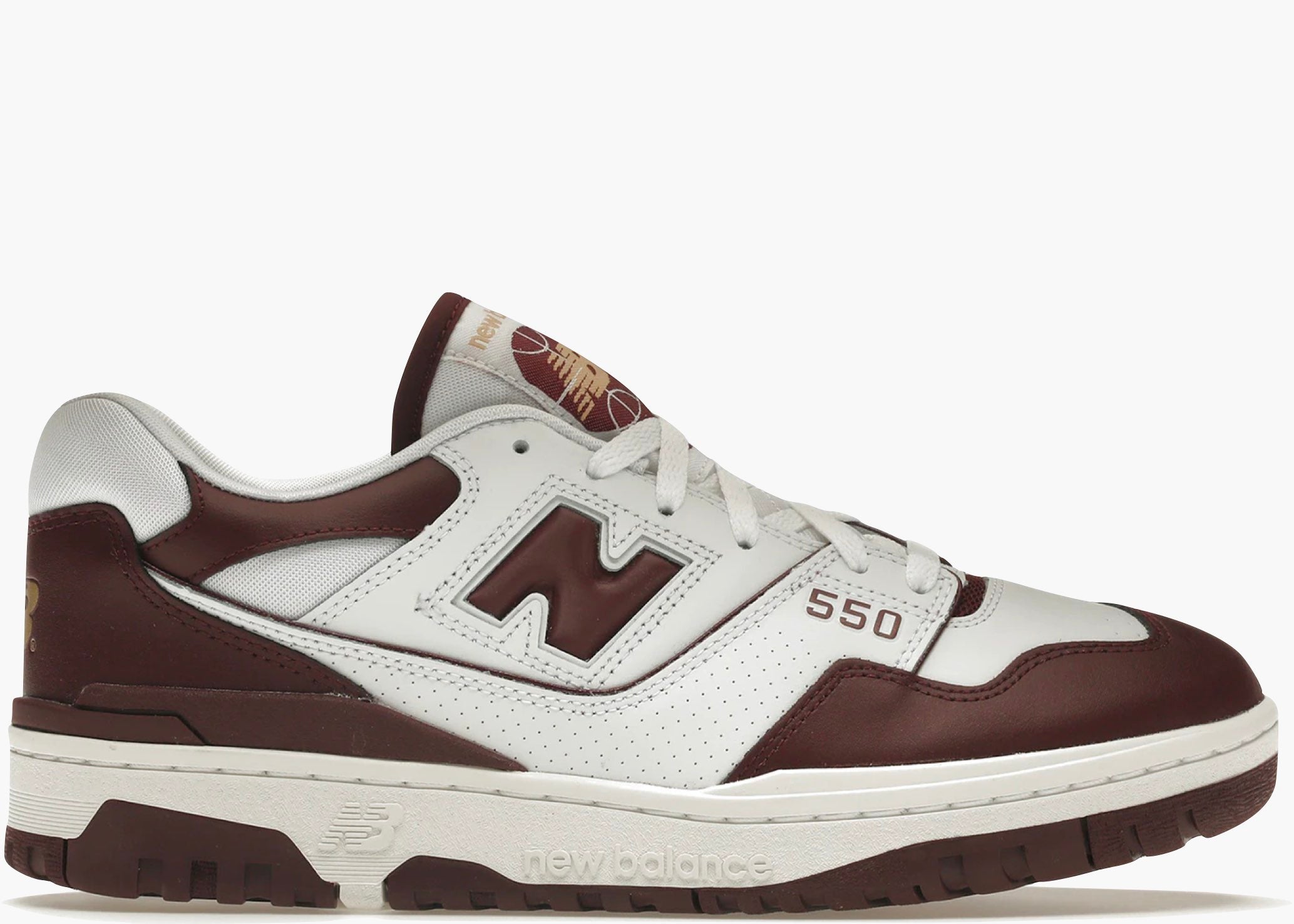 New Balance 550 White Burgundy Hype clothinga Limited Edition