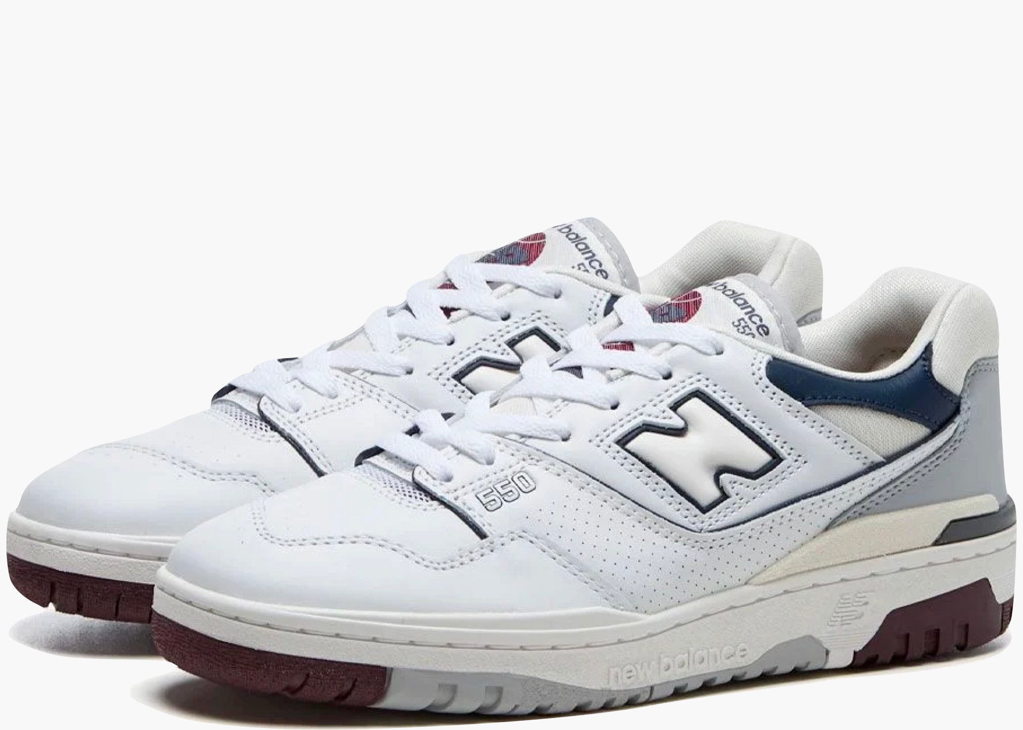 New Balance 550 White Natural Indigo Burgundy Hype Clothinga Limited Edition