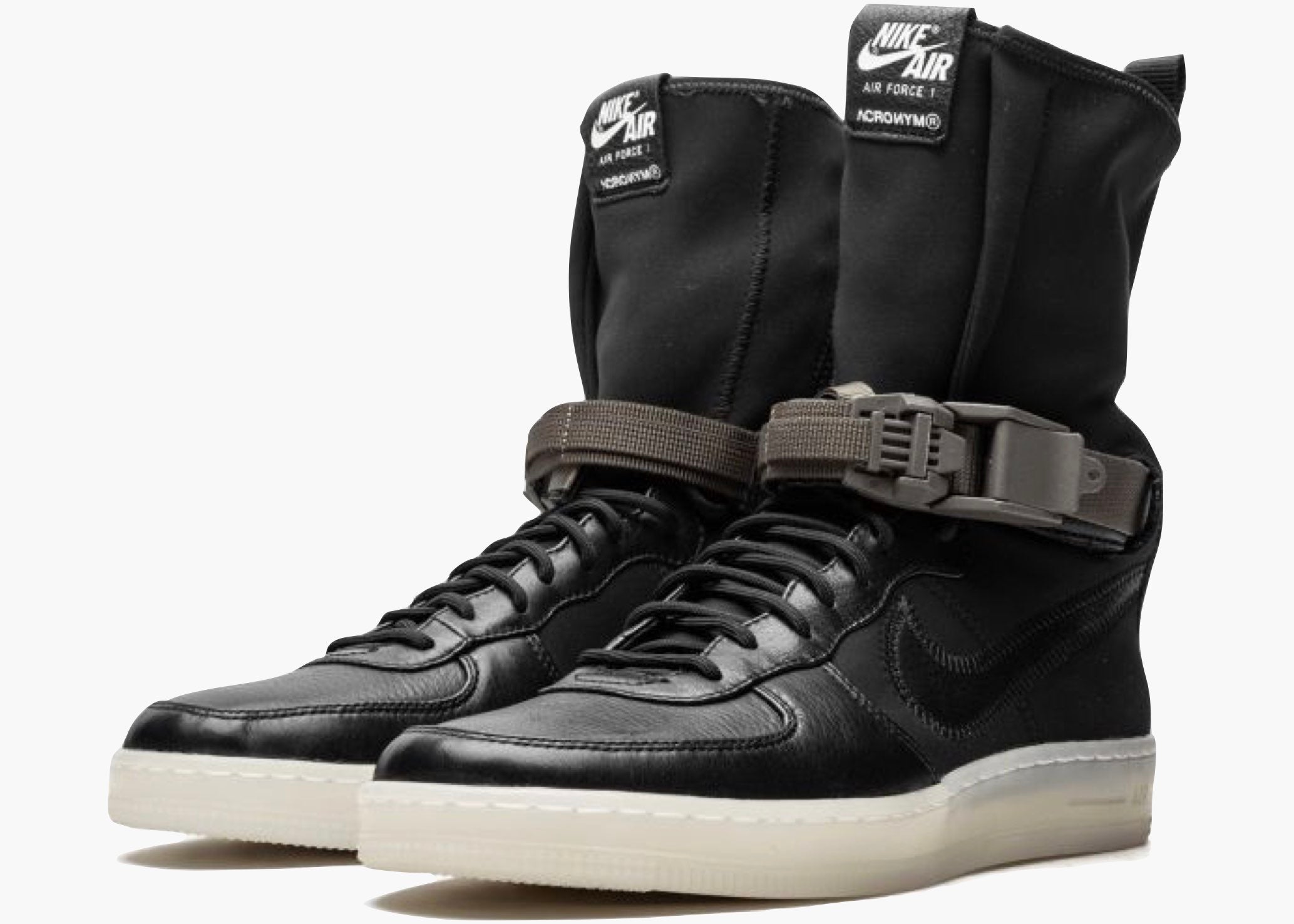 Nike Air Force 1 Downtown Acronym Black Crimson 649941-006 Hype Clothinga