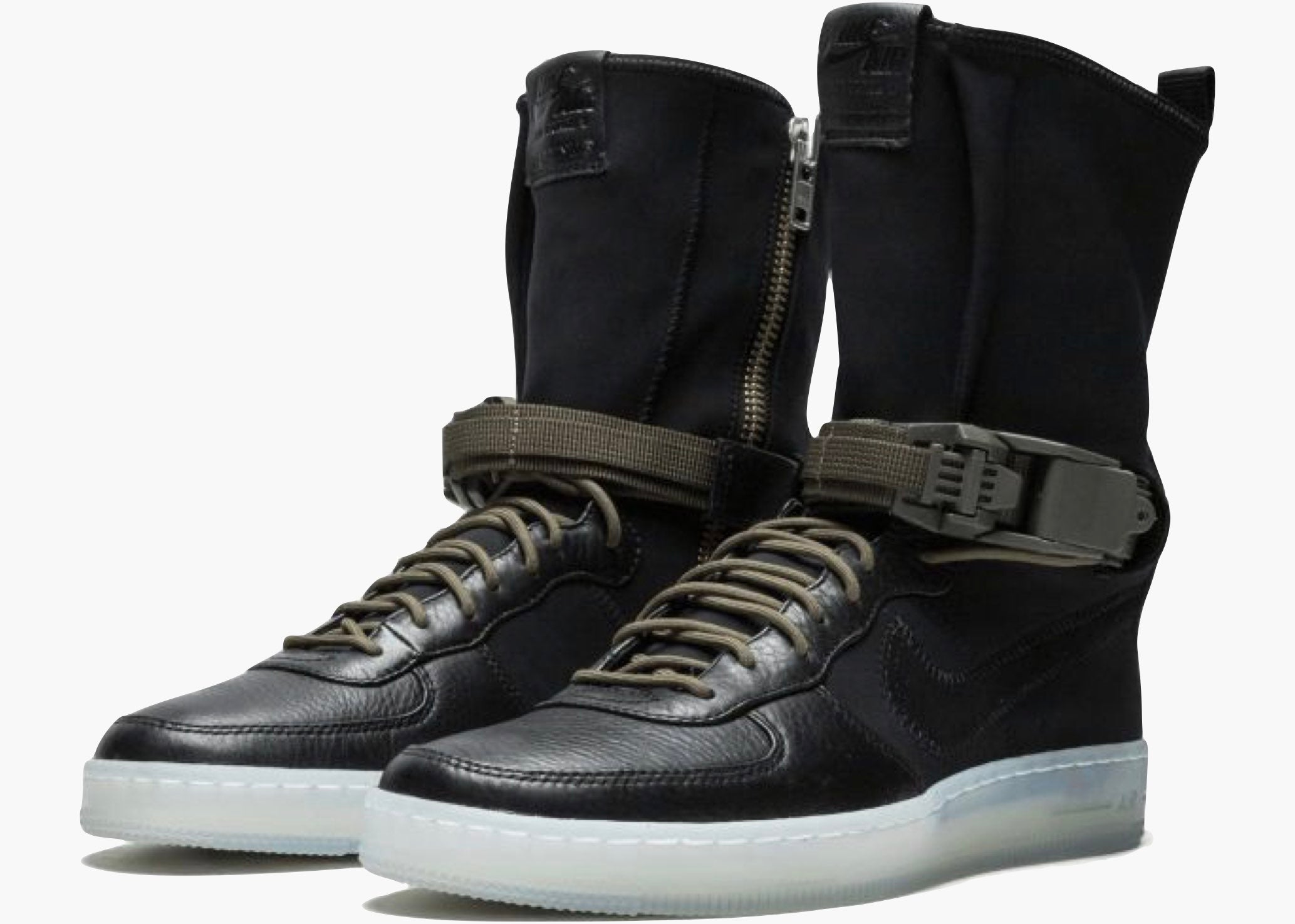 Nike Air Force 1 Downtown Acronym Black Olive 649941-003 Hype Clothinga