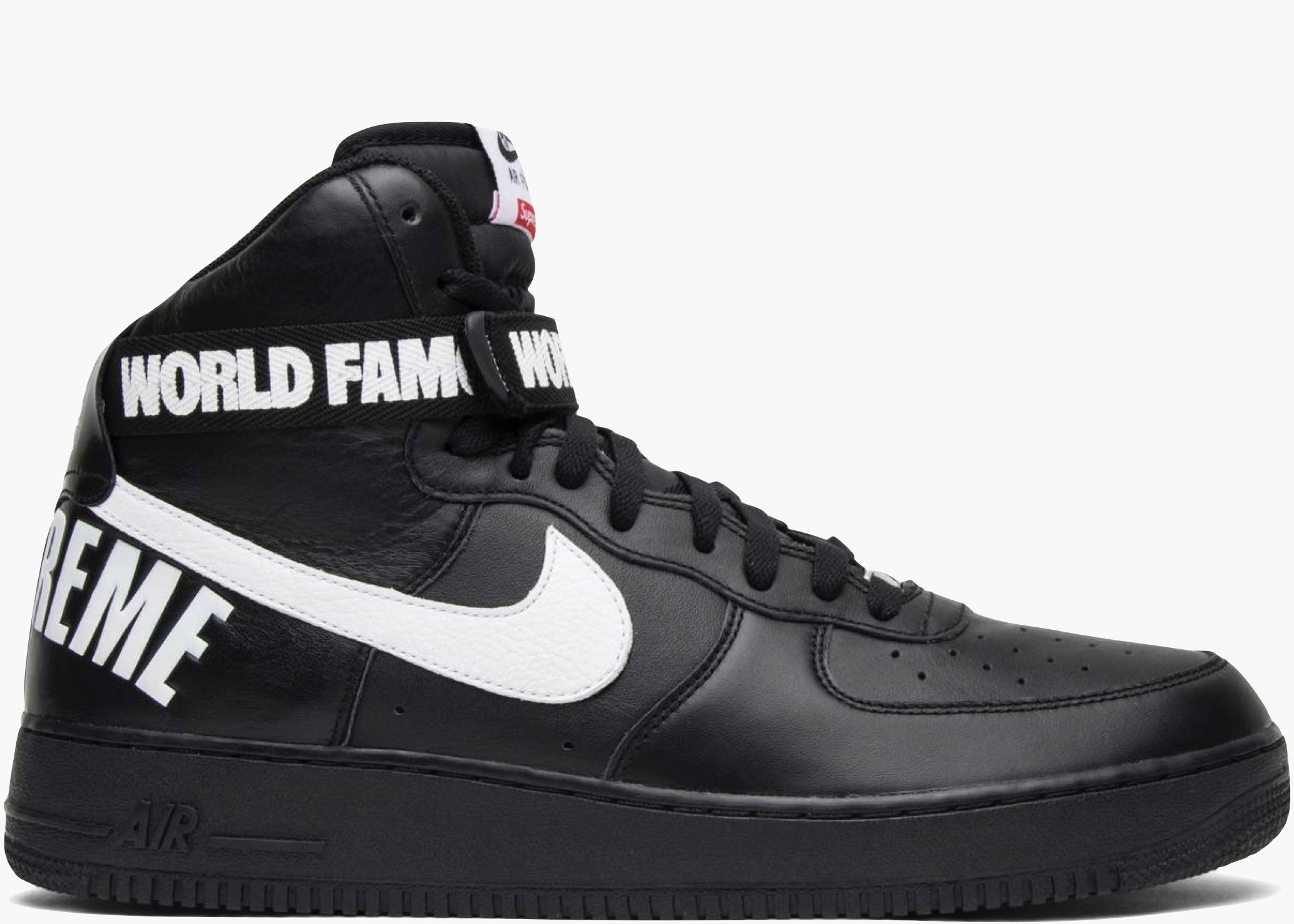 Nike Air Force 1 High Supreme World Famous Black 698696-010 Hype Clothinga
