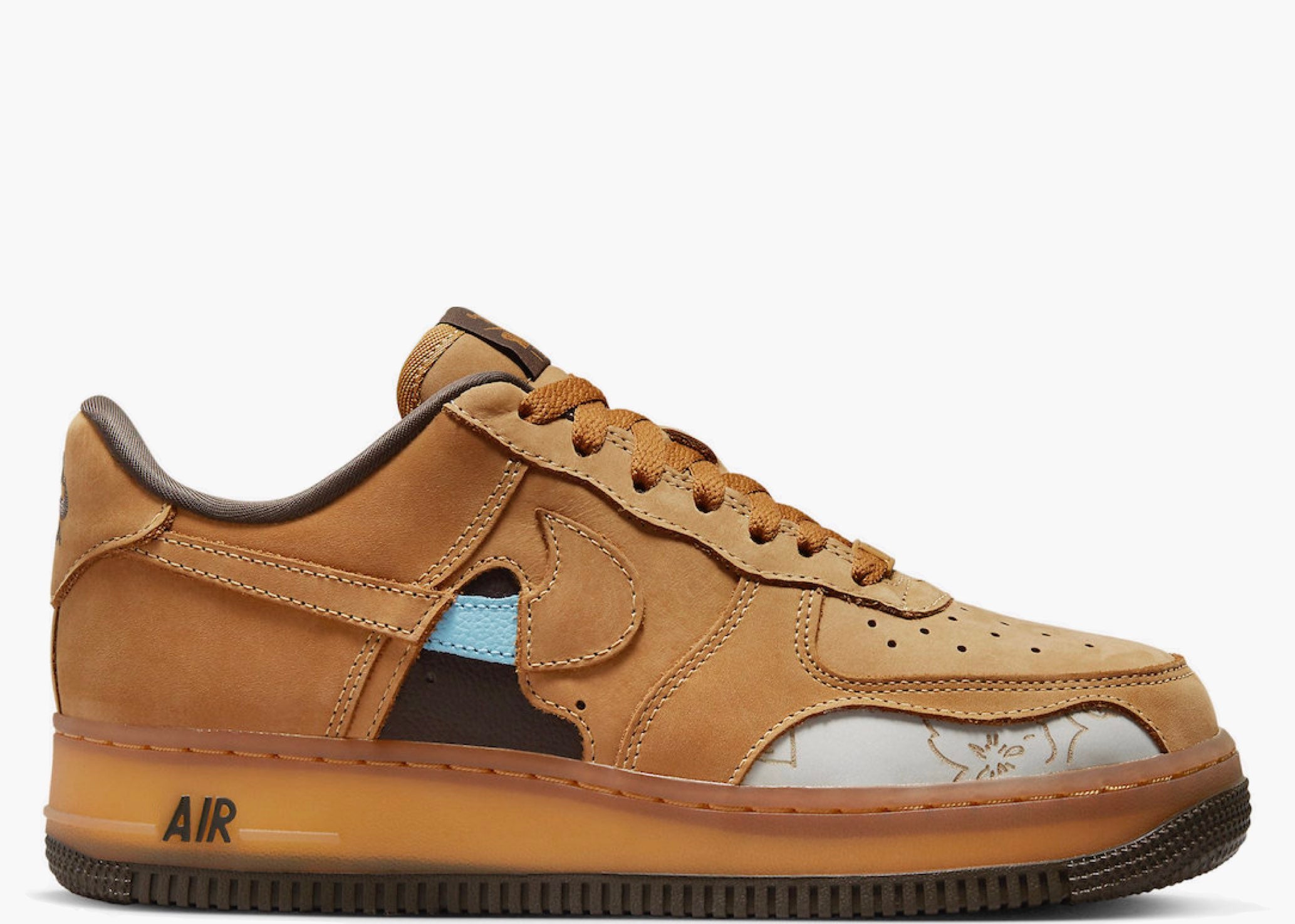 Nike Air Force 1 Low '07 Cut Out Wheat (W) DQ7580-700 Hype Clothinga Limited Edition