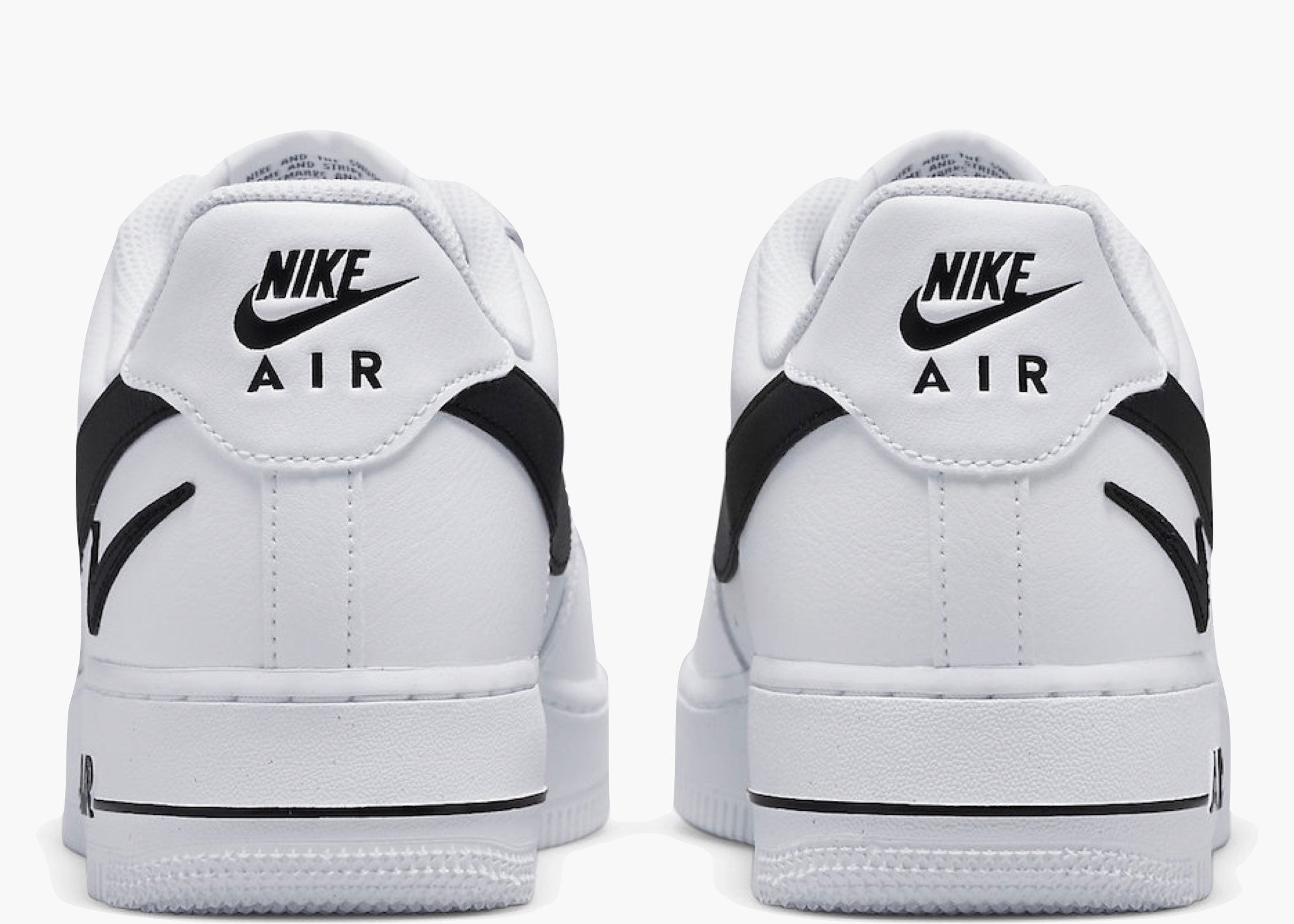 Nike Air Force 1 Low Cut Out Swoosh White Black (GS)  DR7889-100 Hype Clothinga Limited Edition