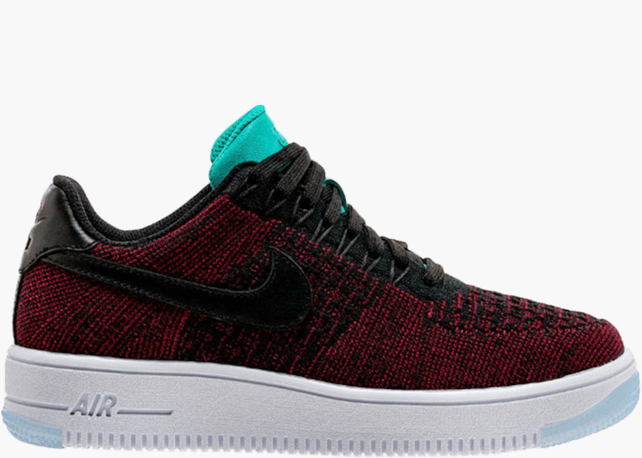 Nike Air Force 1 Low Flyknit Black Team Red (w) 820256-002 Hype Clothinga