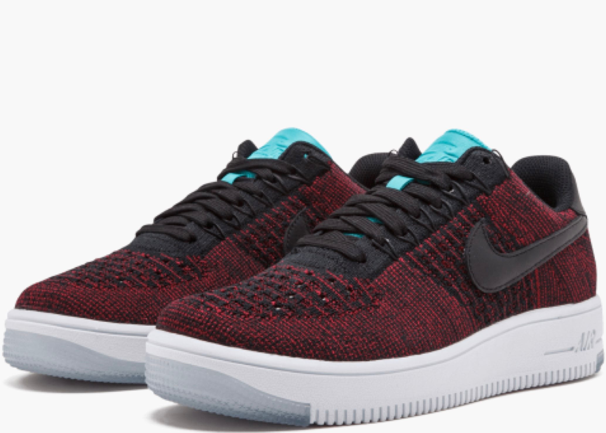 Nike Air Force 1 Low Flyknit Black Team Red (w) 820256-002 Hype Clothinga